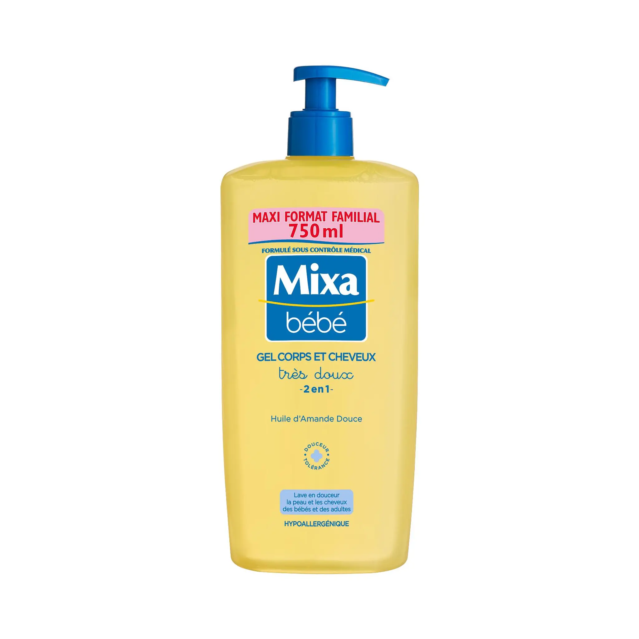 MIXA BEBE Gel très doux corps et cheveux à l'huile d'amande douce