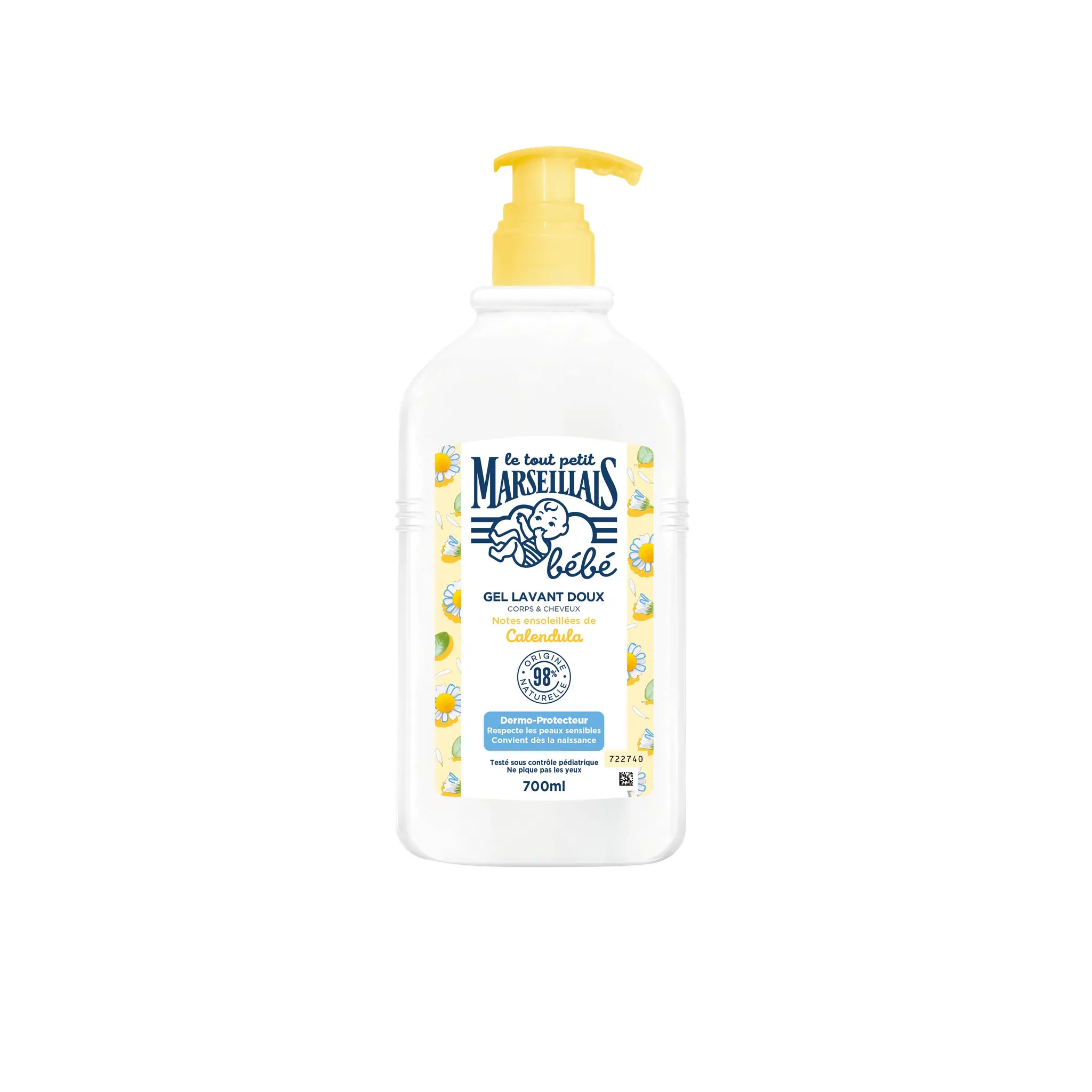 LE TOUT PETIT MARSEILLAIS Gel lavant doux calendula 2 en 1 corps et cheveux
