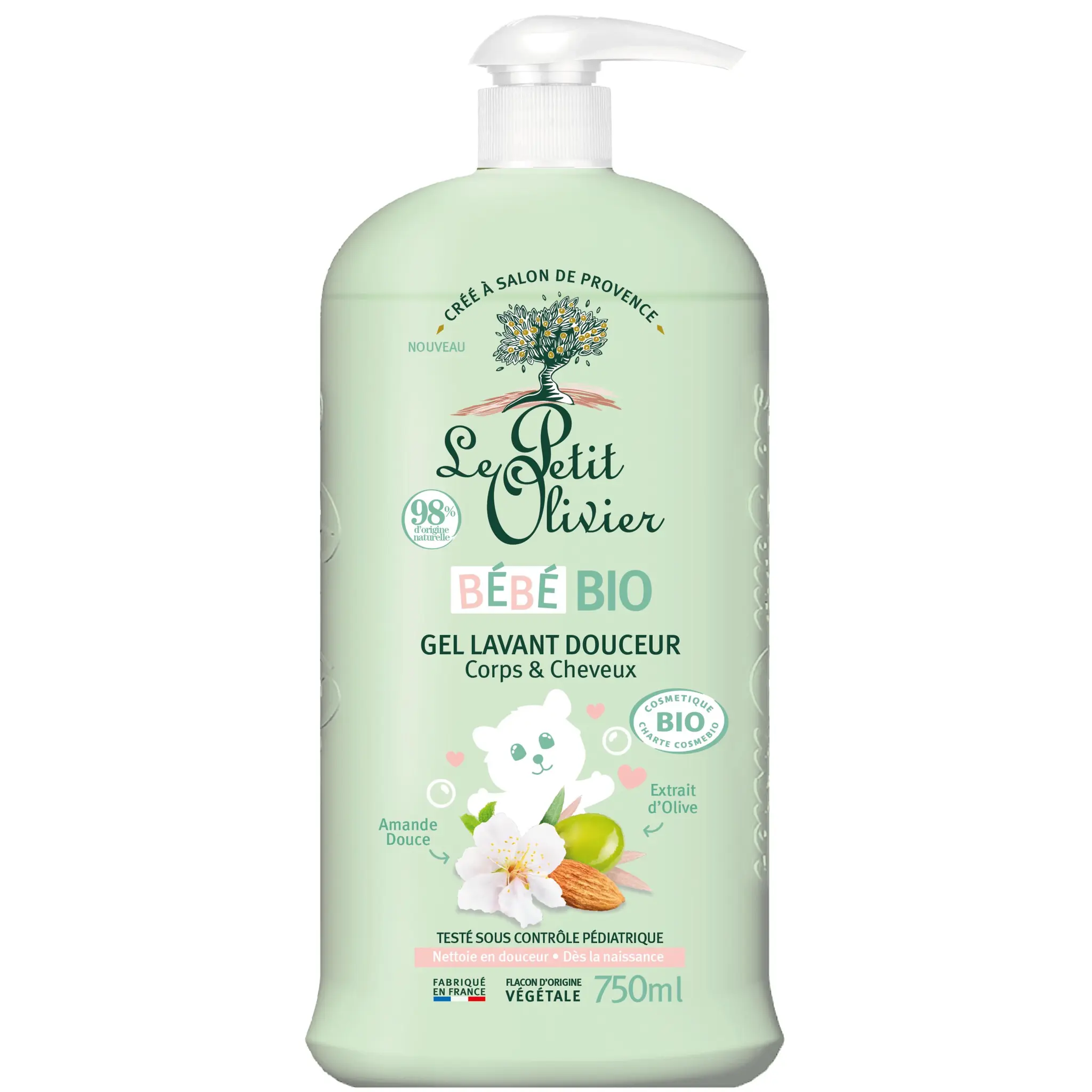 LE PETIT OLIVIER Bébé bio Gel lavant douceur corps et cheveux