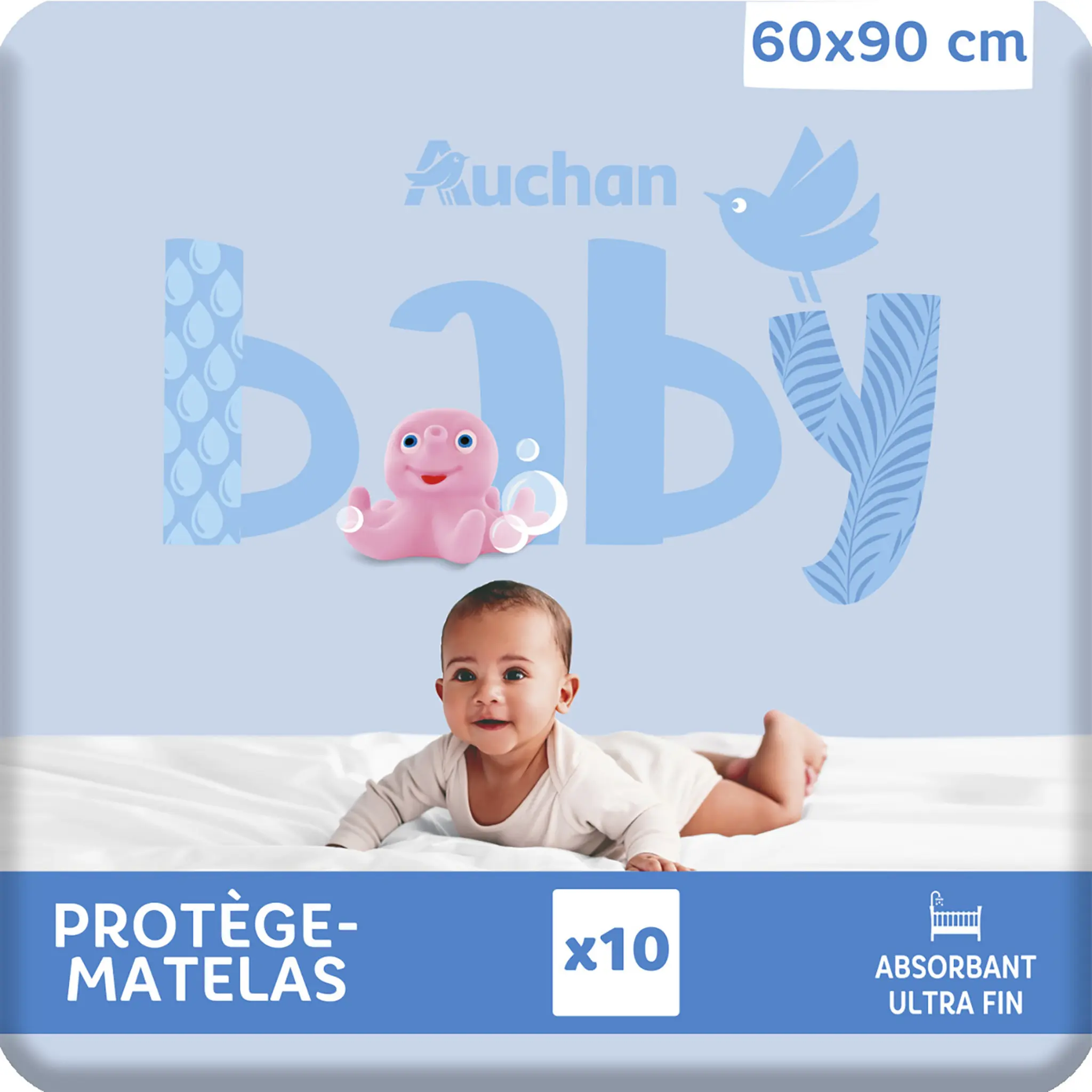AUCHAN BABY Protège-matelas 60x90cm