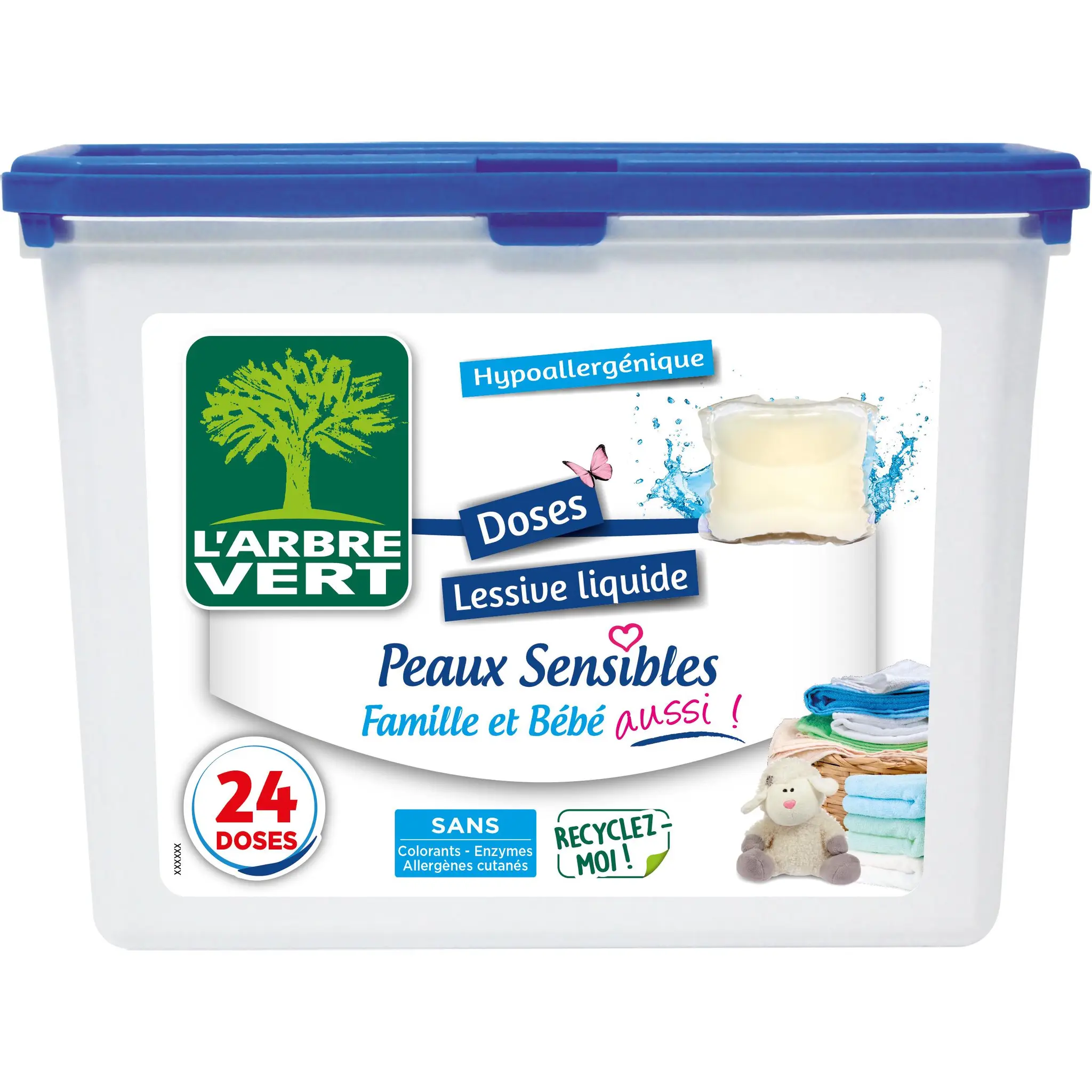 L'ARBRE VERT Lessive capsules Peaux sensibles Hypoallergénique