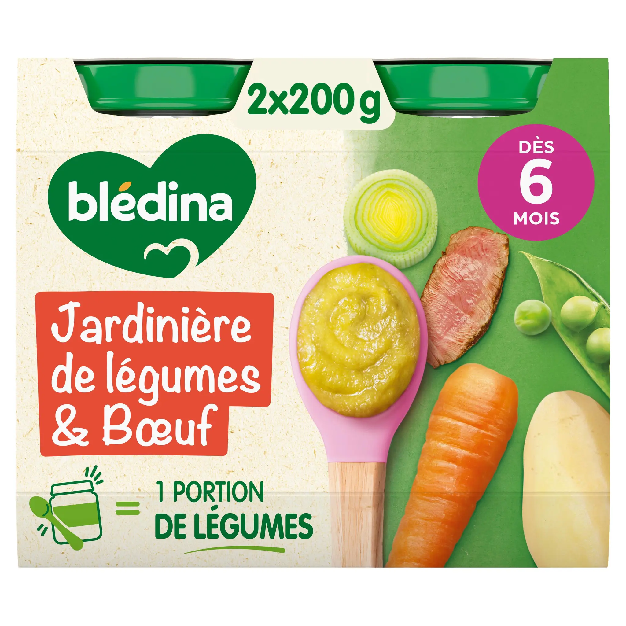 BLEDINA Petit pot jardinière de légumes boeuf dès 6 mois