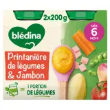 BLEDINA Petit pot printanière de légumes jambon dès 6 mois