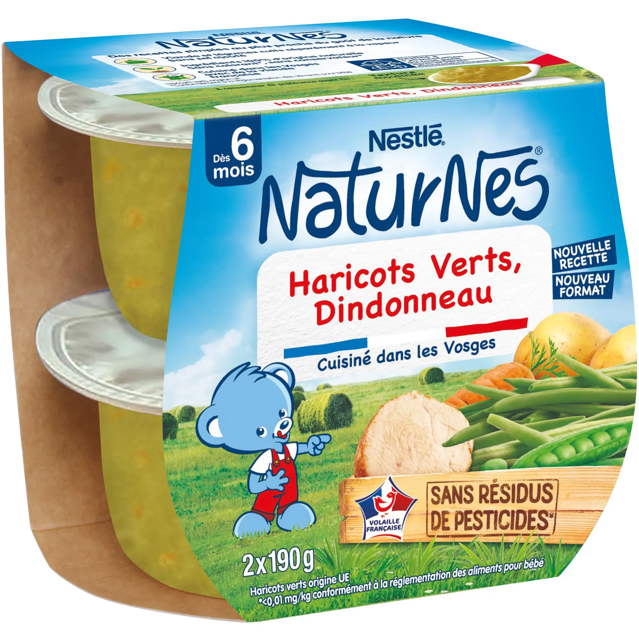 NATURNES Haricots verts dindonneau dès 6 mois