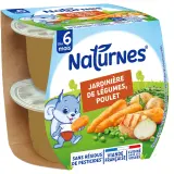 NATURNES Petits pots de jardinière de légumes et poulet dès 6 mois