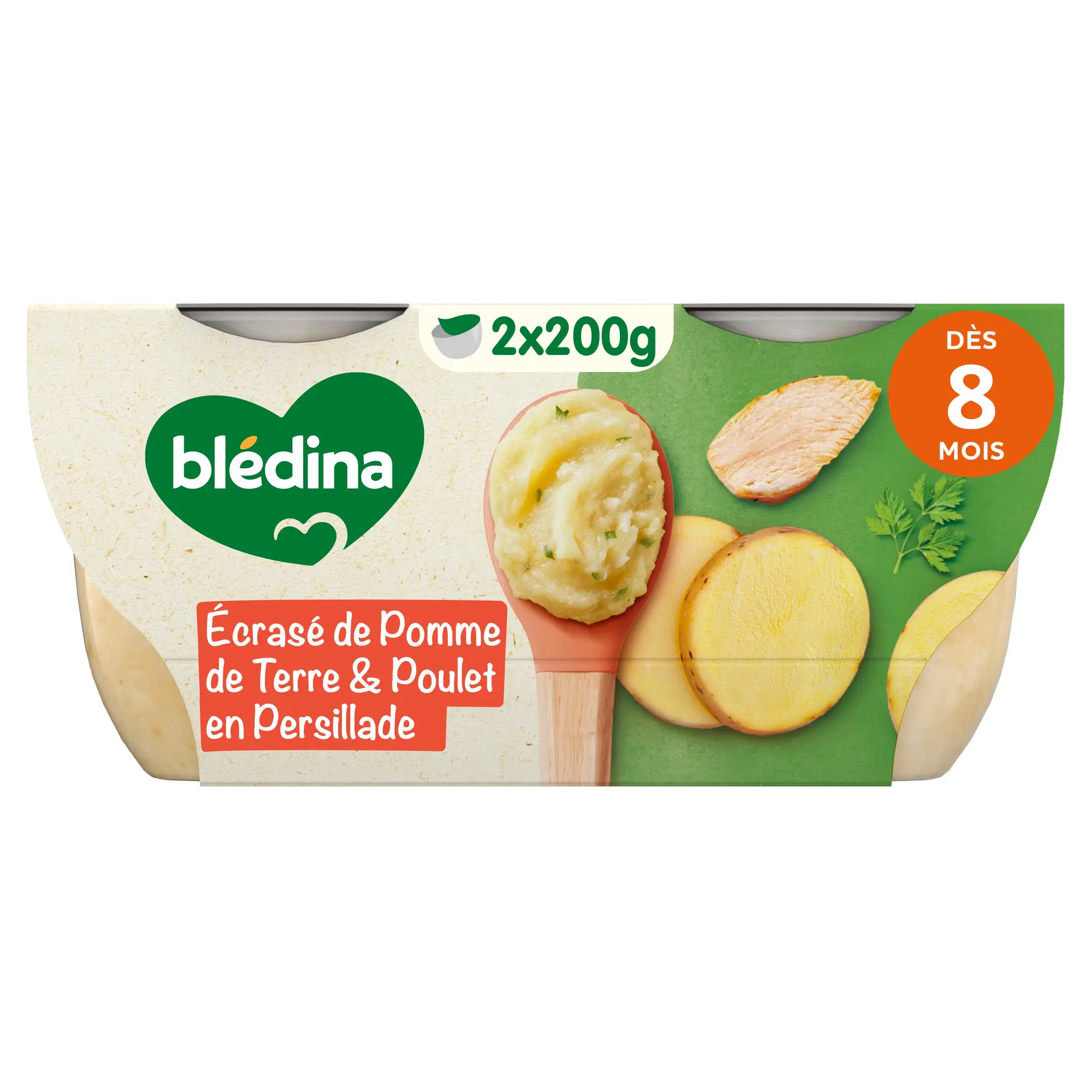 BLEDINA Mes moulinés bol pommes de terre et poulet dès 8 mois