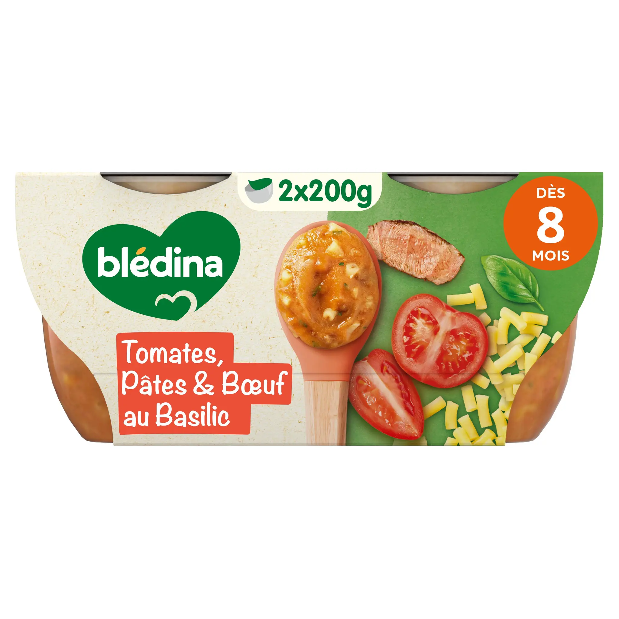 BLEDINA Mes moulinés bol tomates petites pâtes et boeuf dès 8 mois