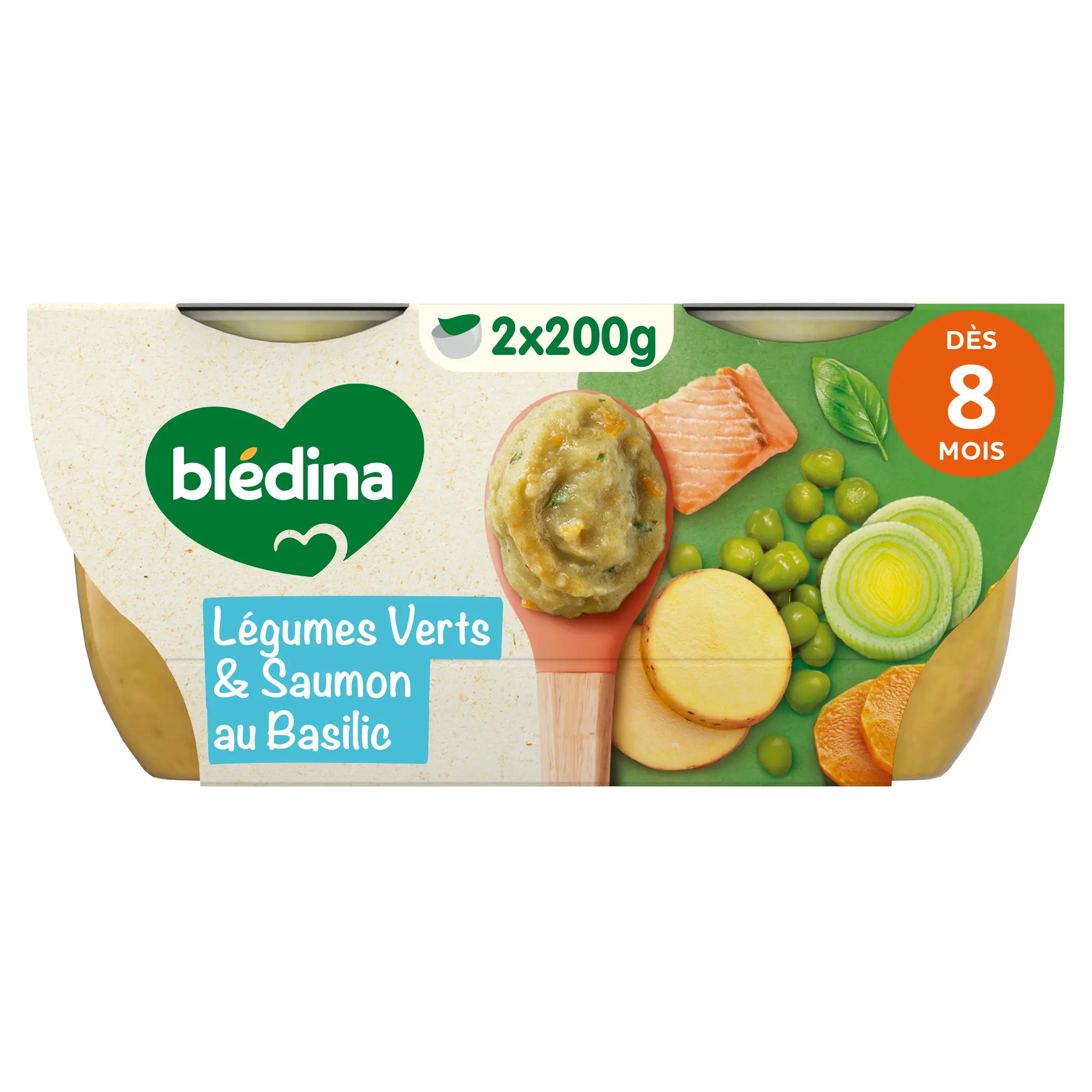 BLEDINA Mes moulinés bol petits légumes et saumon dès 8 mois