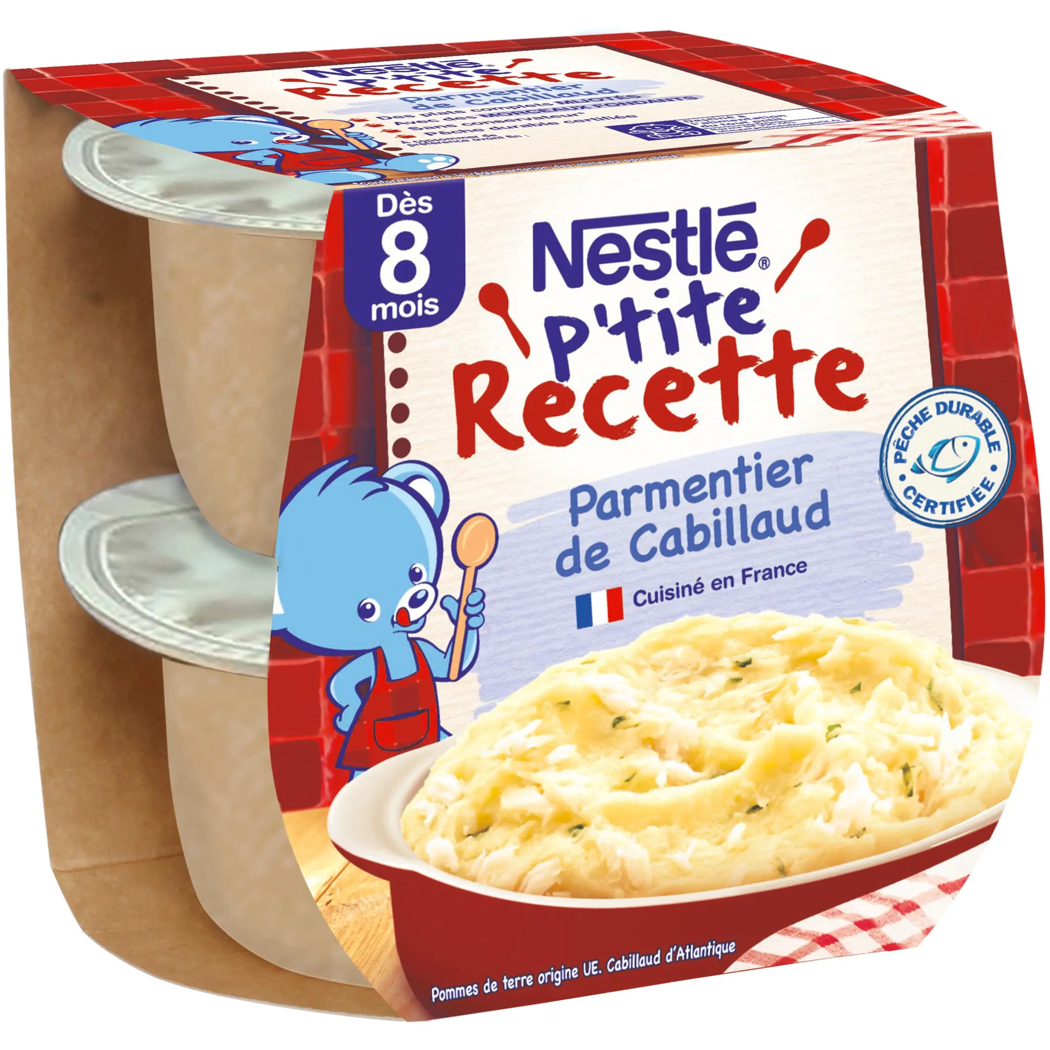 NATURNES P'tite recette bol parmentier de cabillaud dès 8 mois