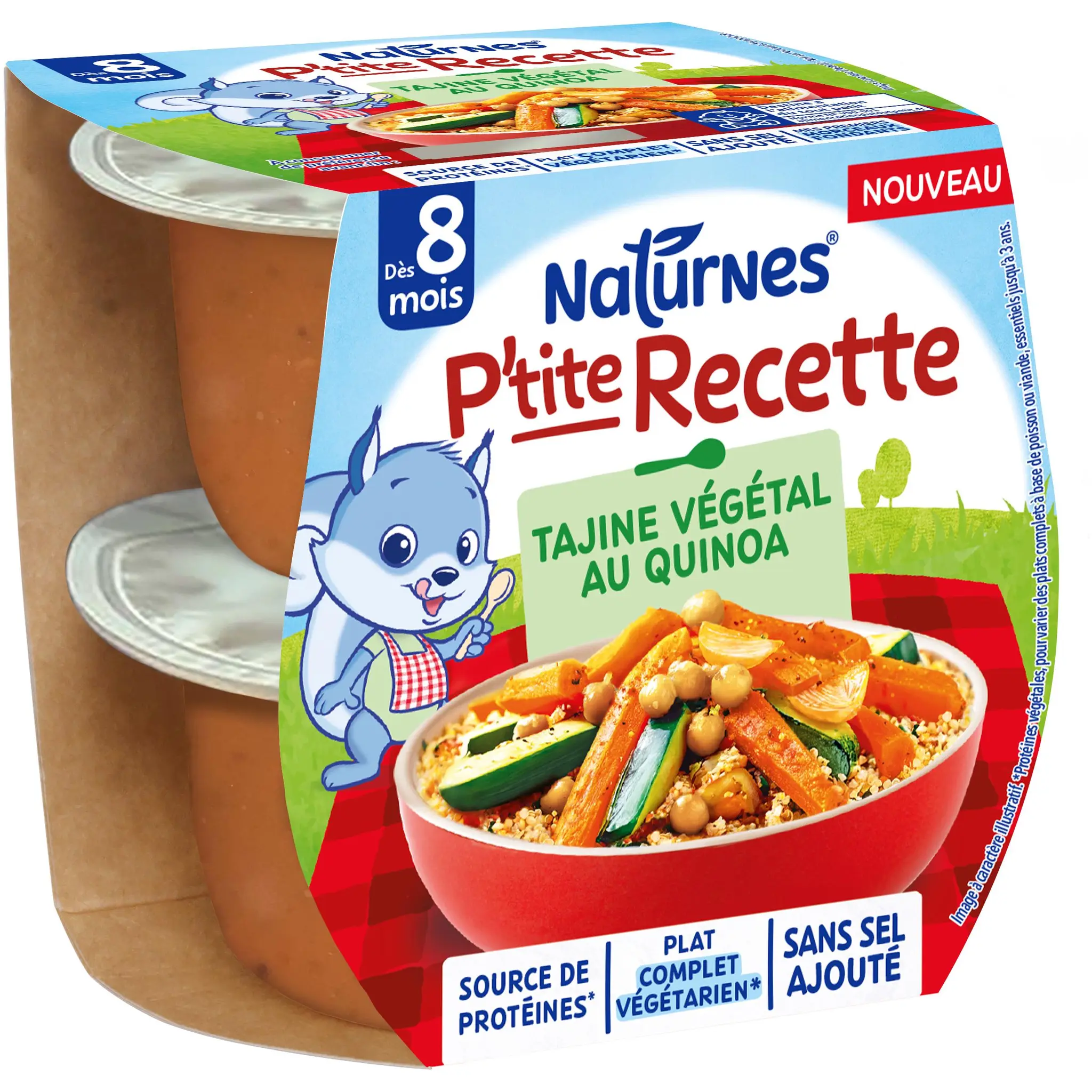 NATURNES Ptite recette bol tajine vegetal au quinoa dès 8 mois