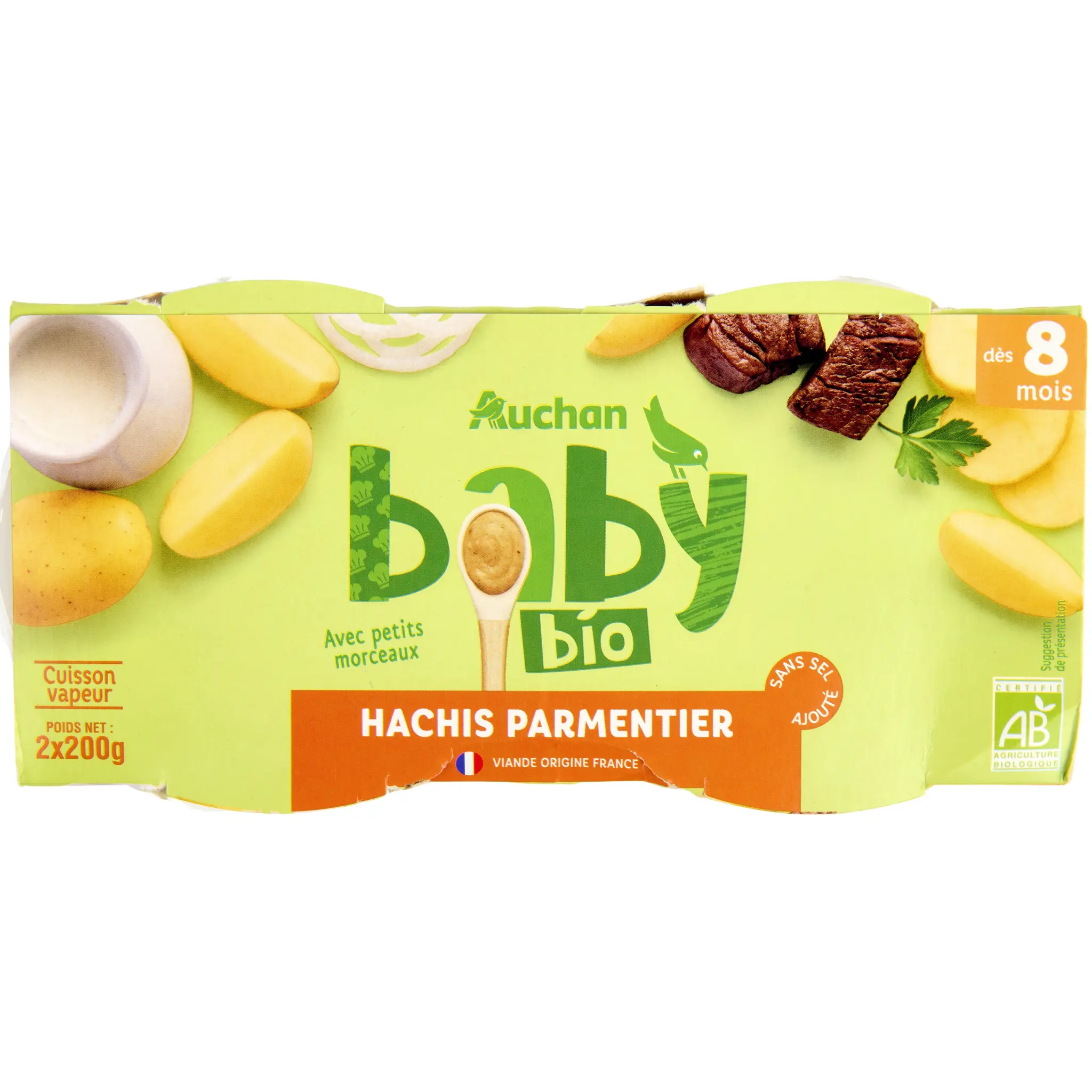 AUCHAN BABY BIO Bol hachis parmentier dès 8 mois
