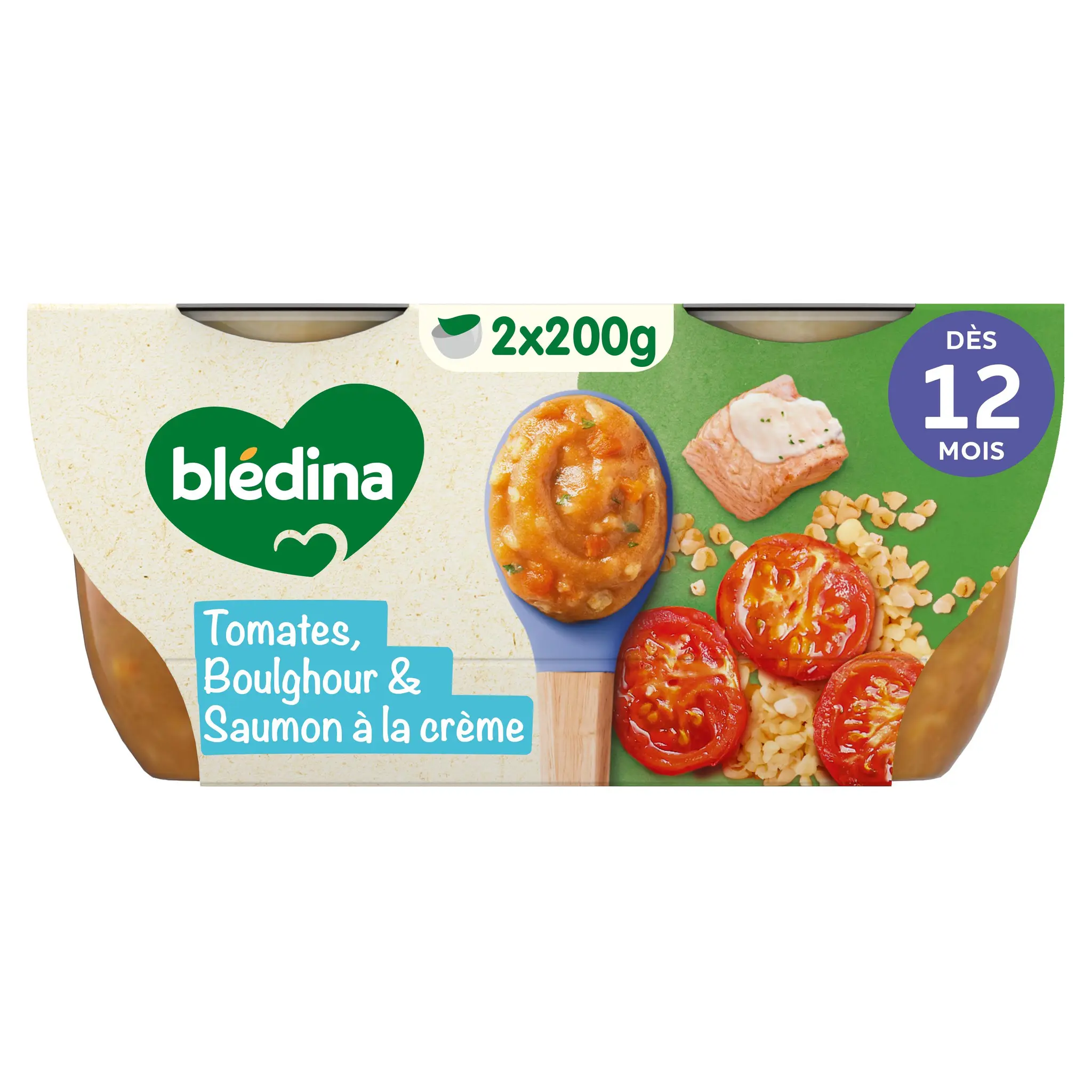 BLEDINA Mes moulinés bol tomate boulghour et saumon dès 12 mois