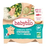 BABYBIO Assiette haricots verts & truite bio dès 12 mois