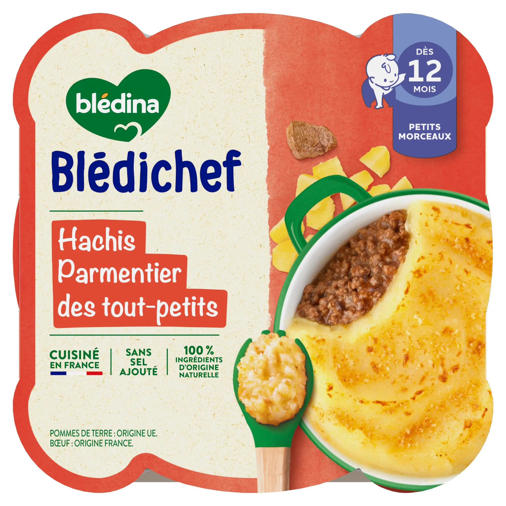 BLEDINA Blédichef Assiette hachis parmentier des tout-petits dès 12 mois