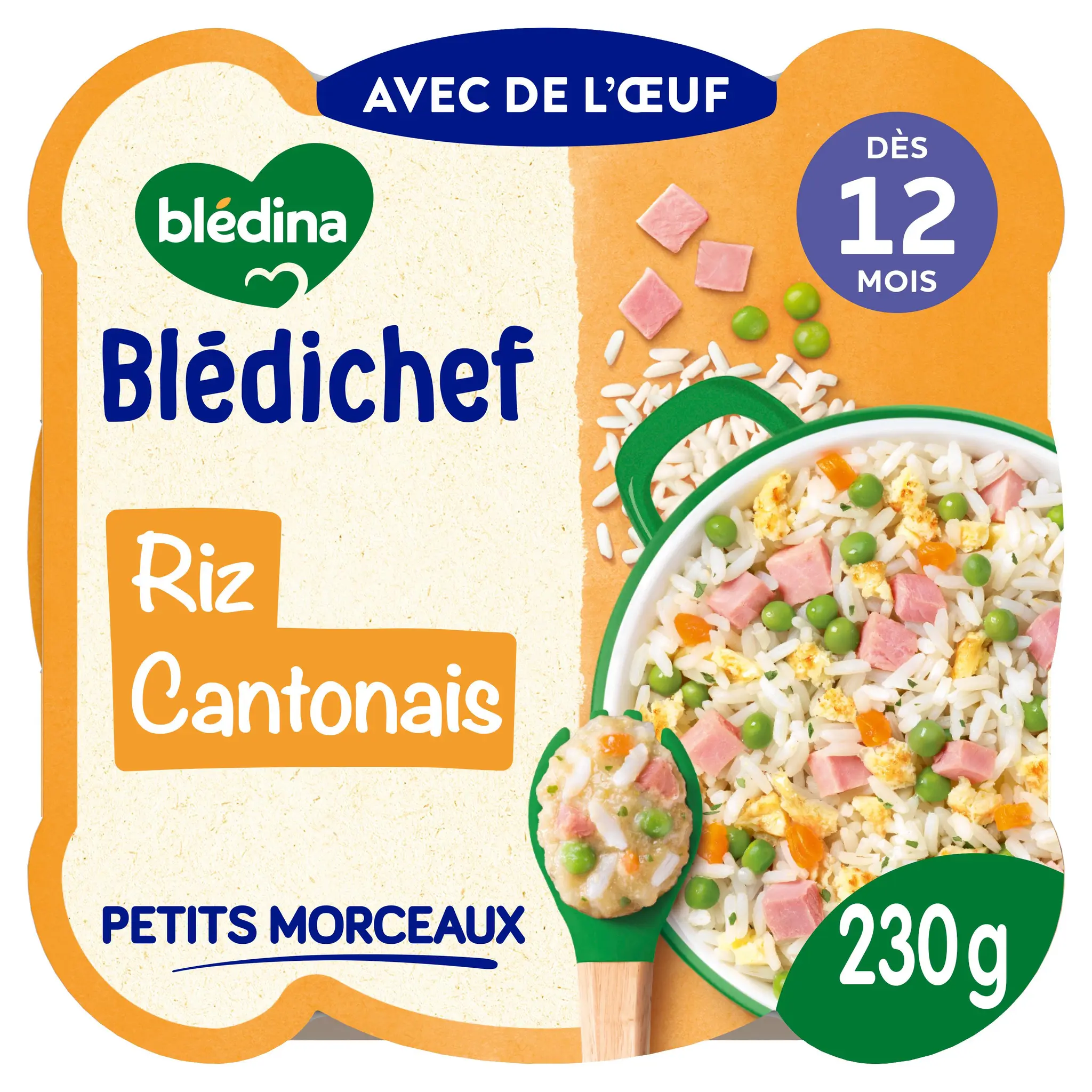 BLEDINA Blédichef riz cantonais avec de l'oeuf dès 12 mois