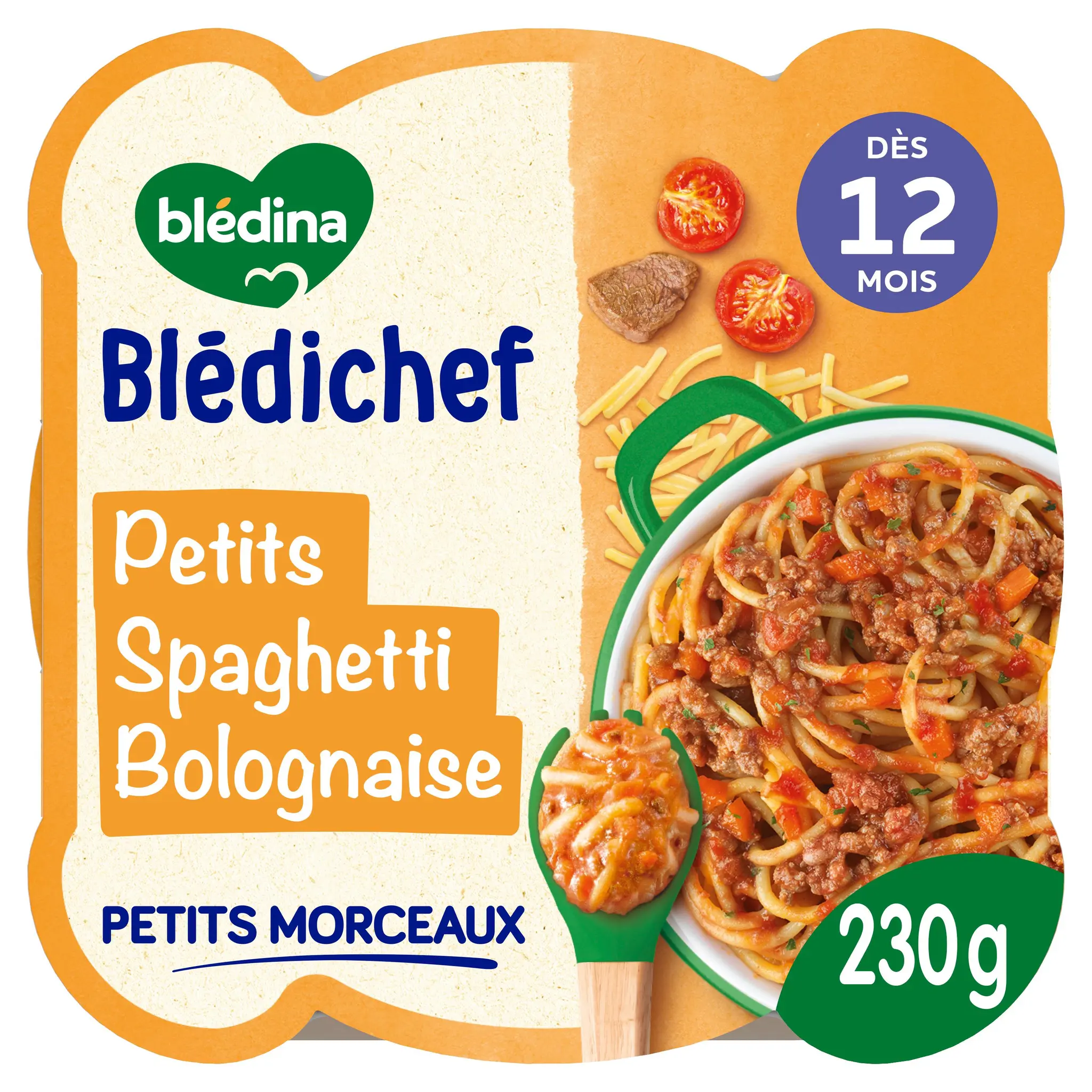BLEDINA Blédichef Assiette spaghetti à la bolognaise dès 12 mois