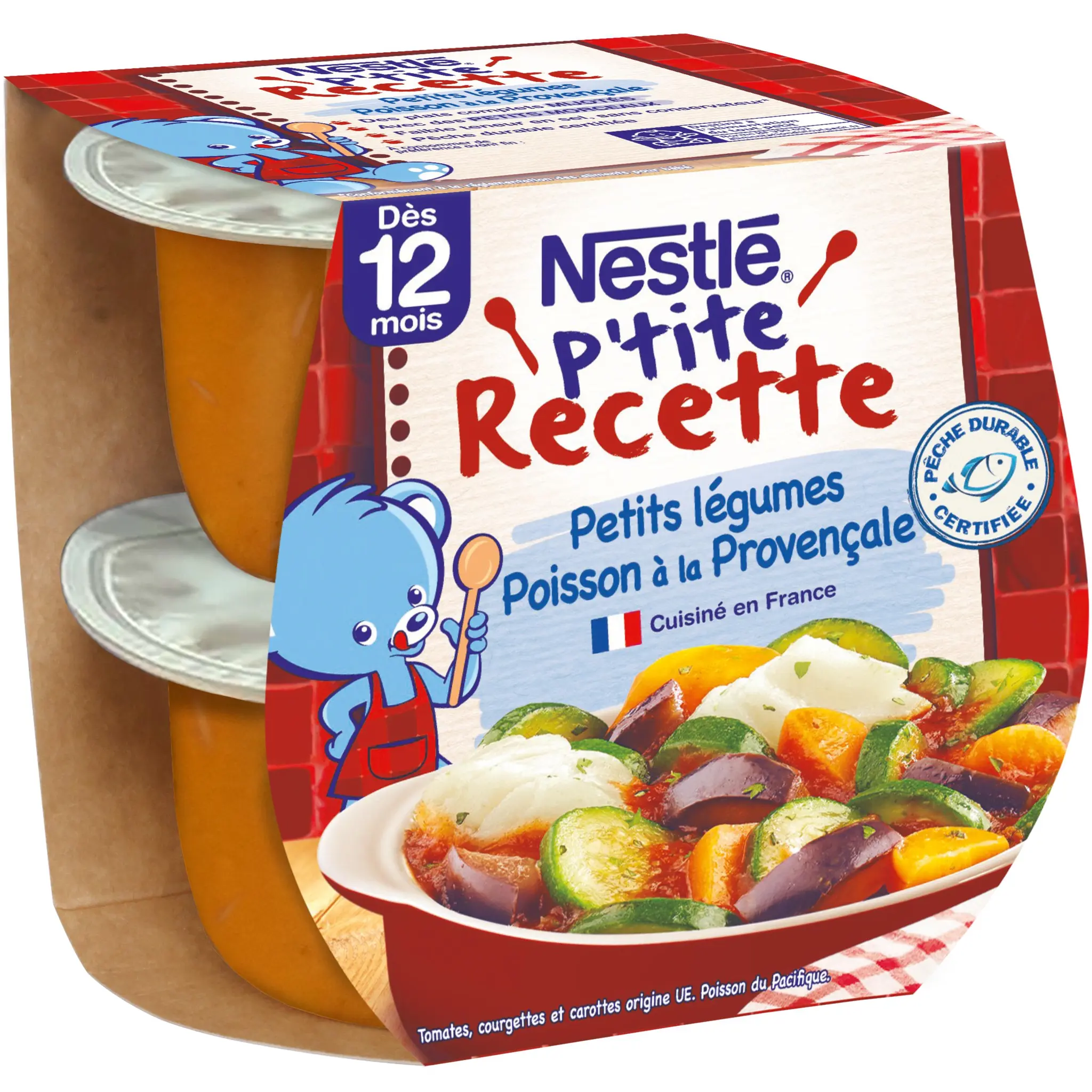 NATURNES P'tite recette petits légumes au poisson à la provençale dès 12 mois