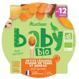 AUCHAN BABY BIO Assiette navarin d'agneau dès 12 mois