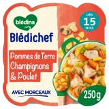 BLEDINA Blédichef Assiette pommes de terre champignon poulet dès 15 mois