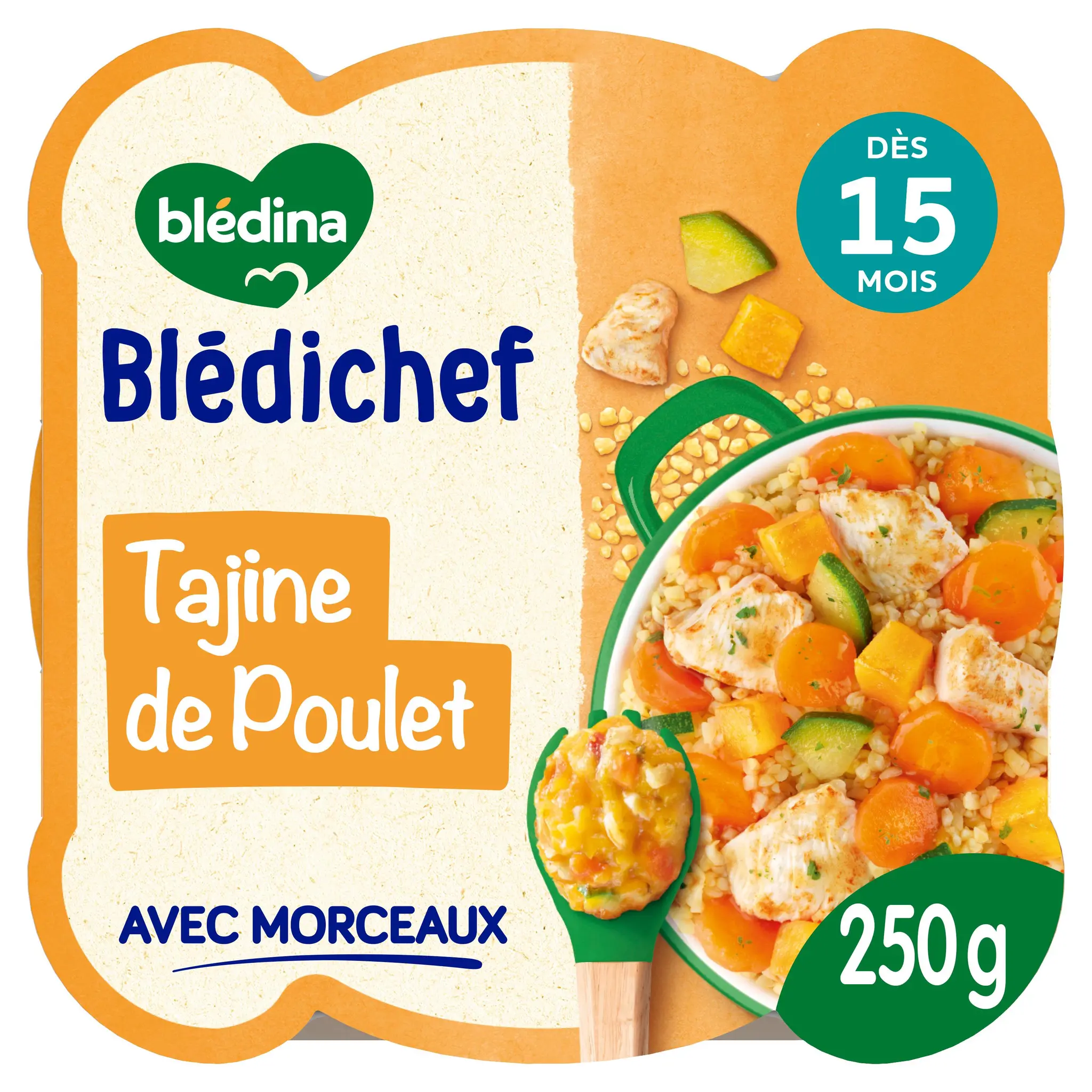 BLEDINA Blédichef Assiette tajine de poulet dès 15 mois