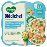BLEDINA Blédichef Assiette risotto courgettes saumon et mozzarella dès 15 mois