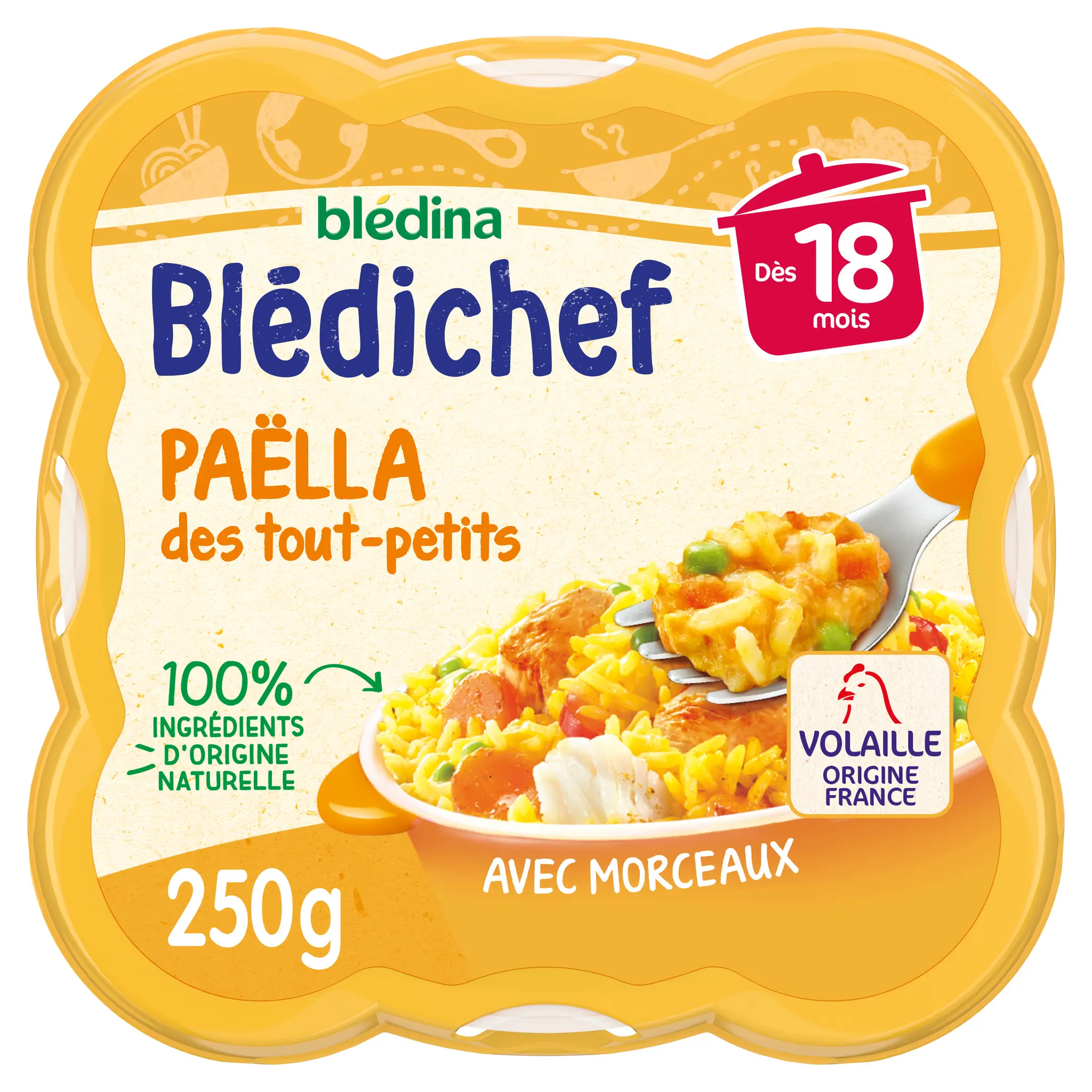 BLEDINA Blédichef Assiette paëlla des tout-petits dès 18 mois