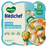 BLEDINA Blédichef Assiette fondue de légumes et lieu dès 18 mois