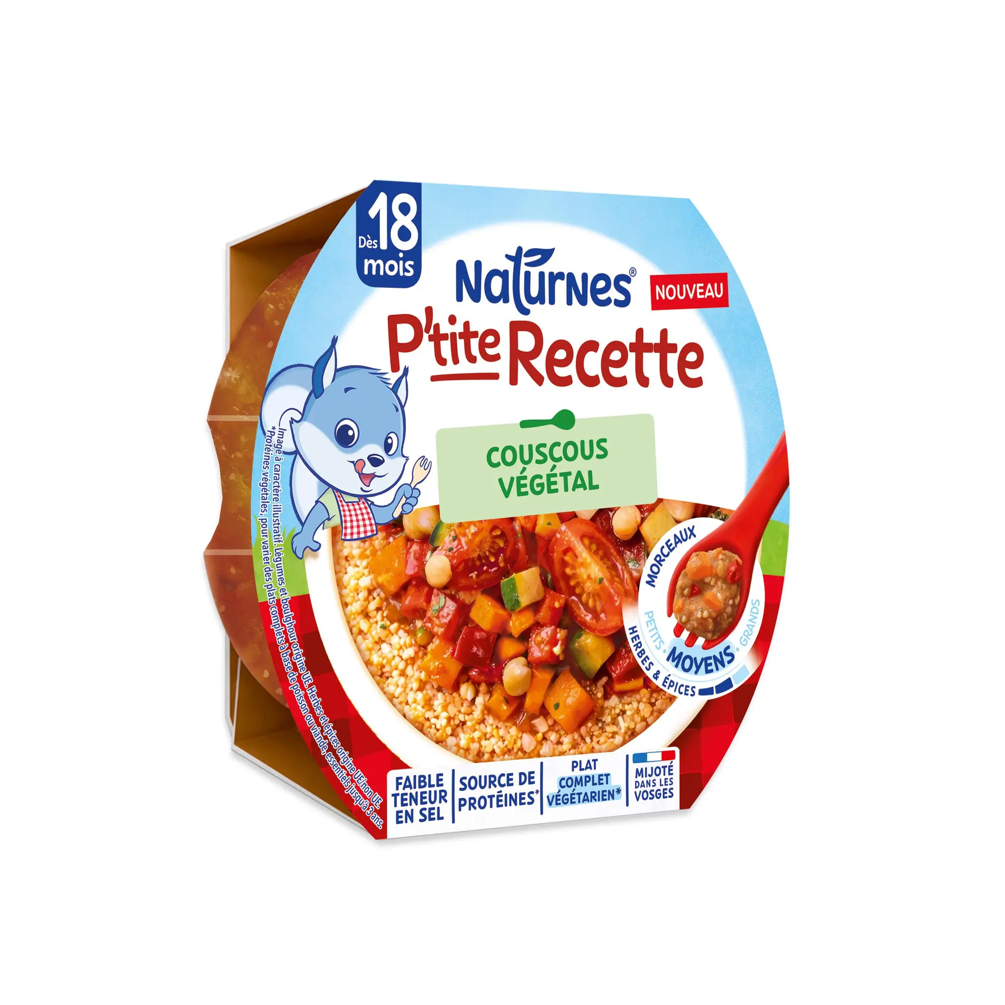 NATURNES Ptite recette assiette couscous vegetal dès 18 mois