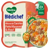 BLEDINA Blédichef Assiette carottes macaronis et bœuf dès 24 mois