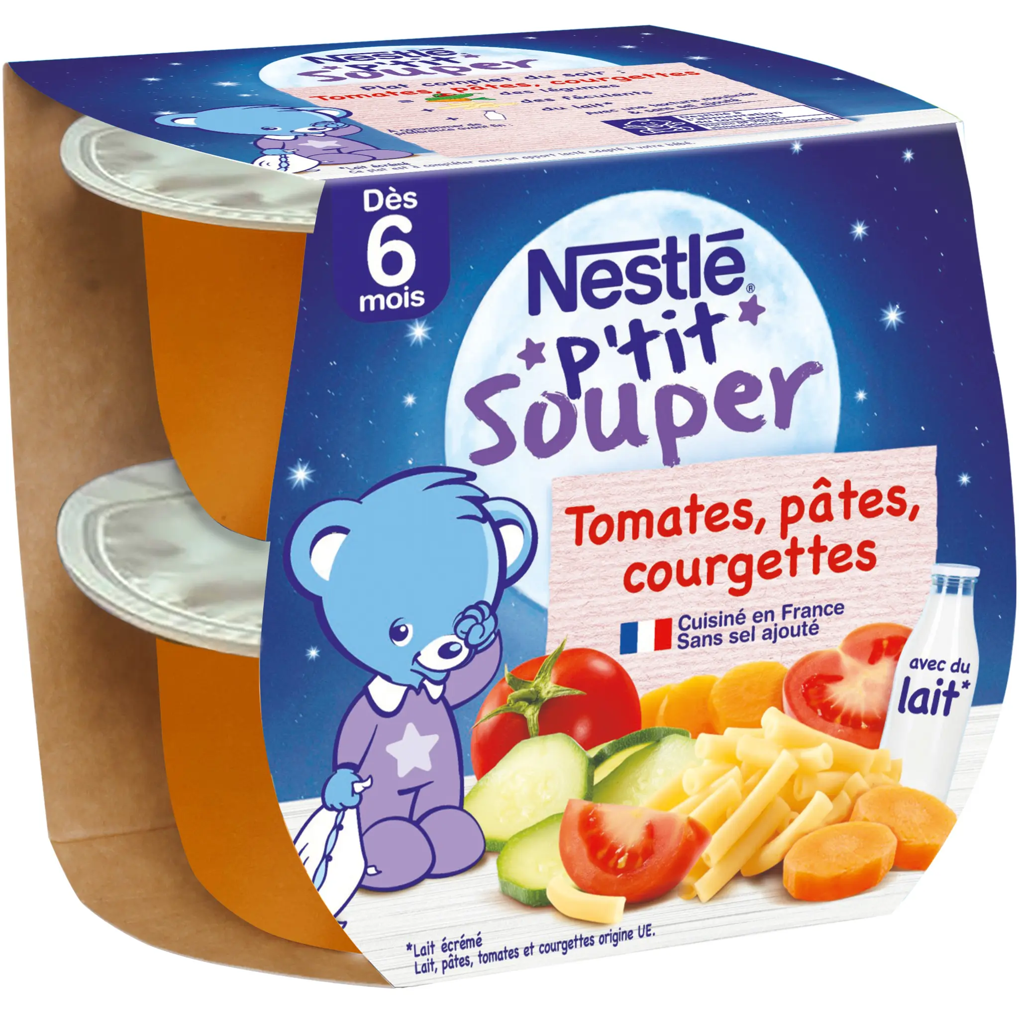 NATURNES P'tit souper tomates pâtes carottes courgettes dès 6 mois