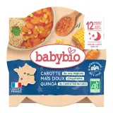 BABYBIO Assiette fondue de carotte maïs doux quinoa bio dès 12 mois