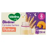 BLEDINER Brique céréales lactées au potiron dès 6 mois
