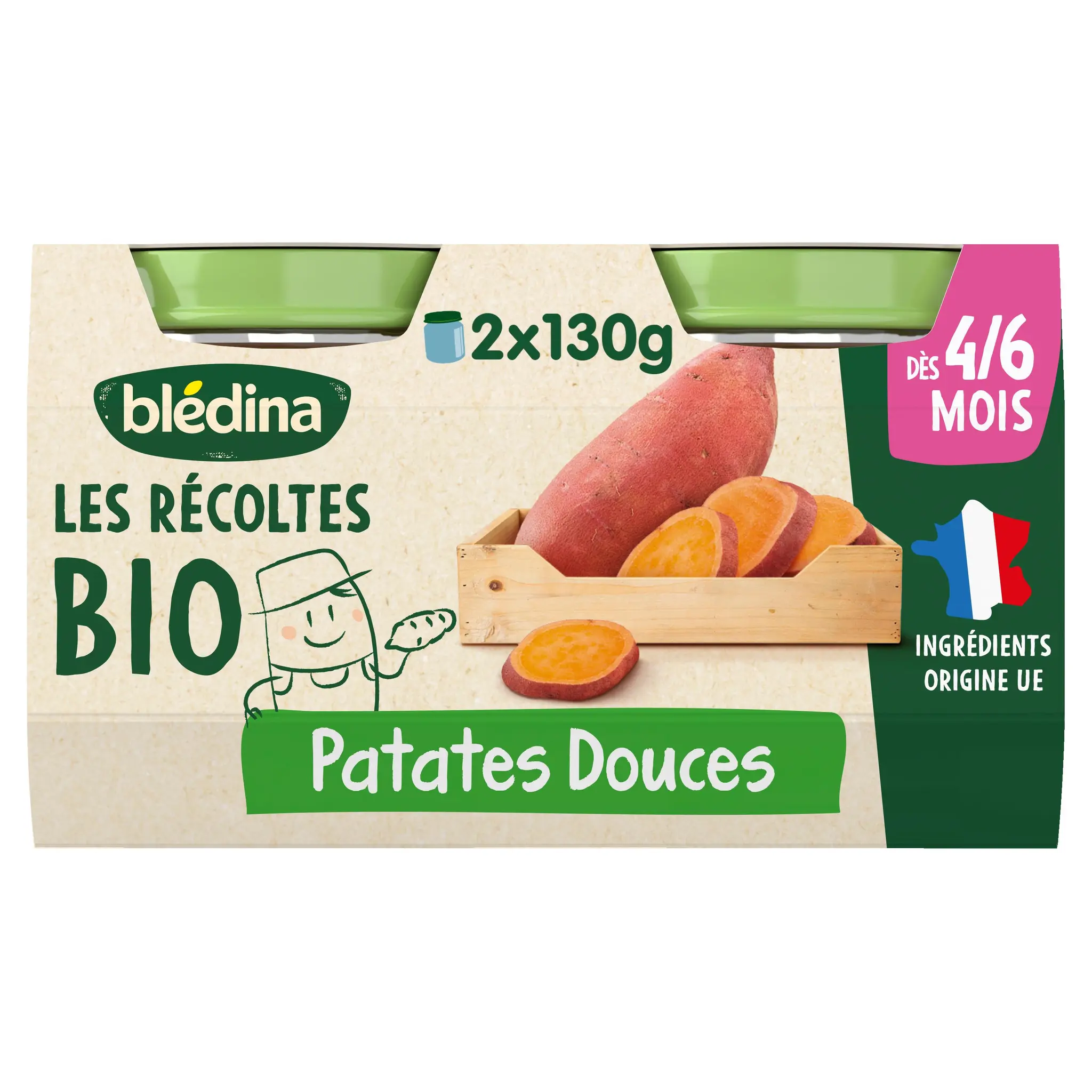 BLEDINA Petit pot patates douces bio dès 4 mois