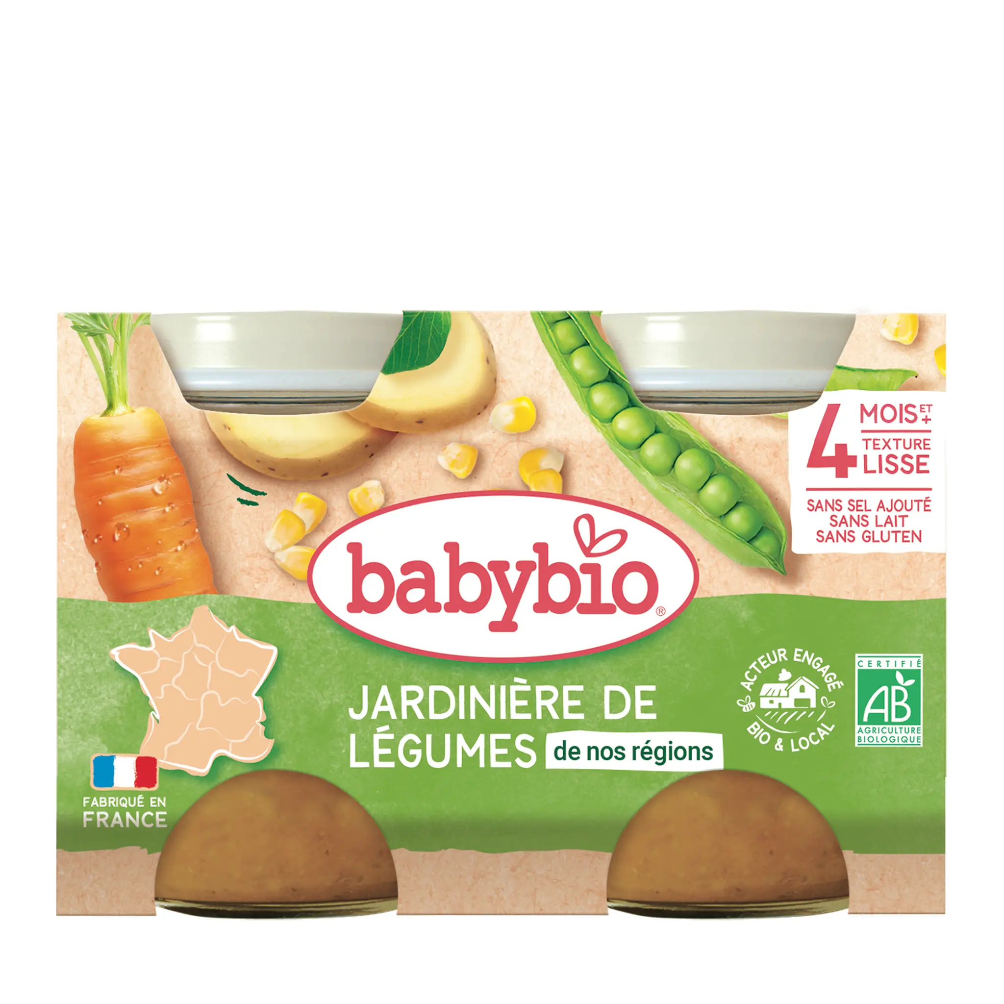 BABYBIO Petit pot jardinière de légumes bio dès 4 mois