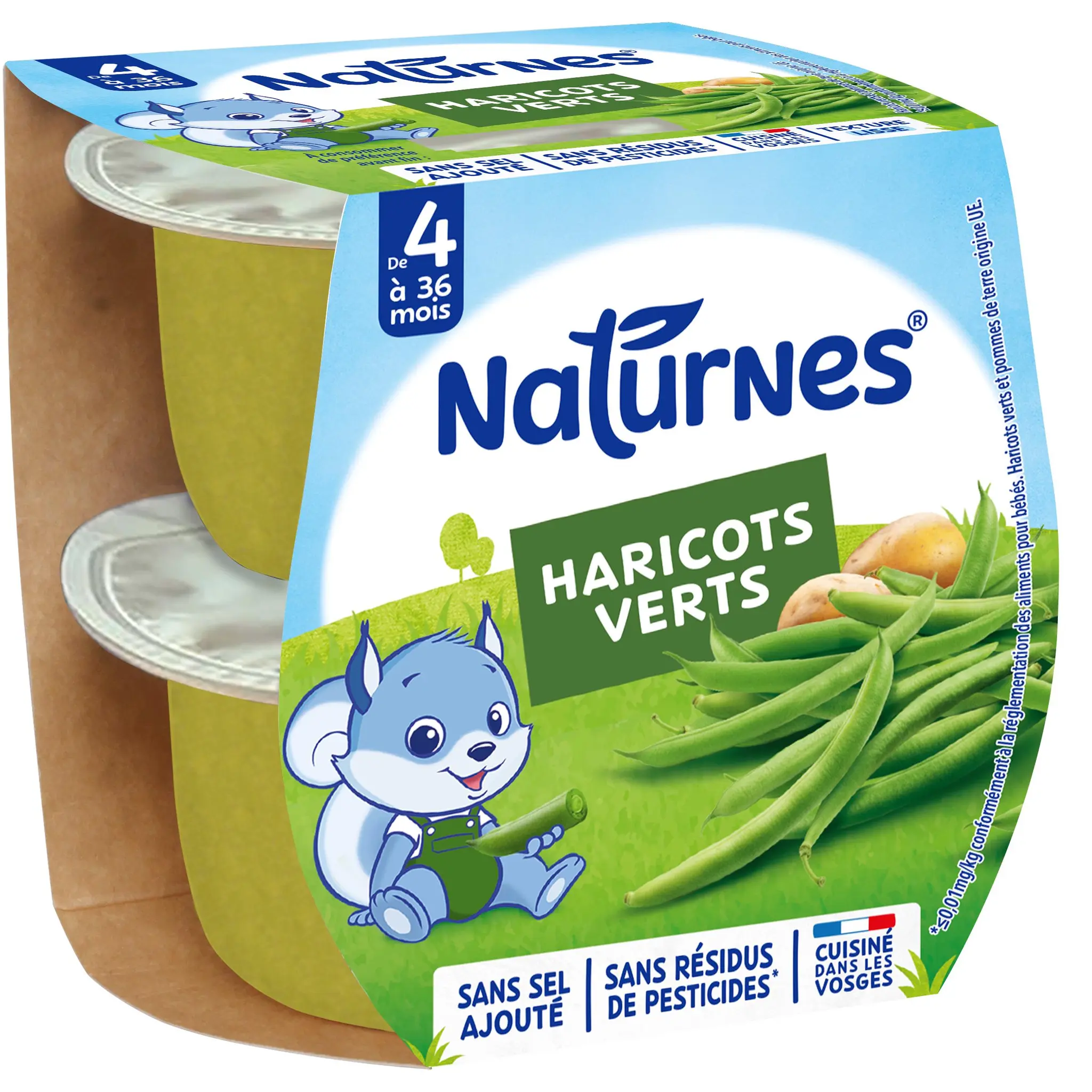 NATURNES Haricots verts sans sel ajouté dès 4 mois