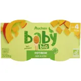 AUCHAN BABY BIO Bol purée de potiron bio dès 4 mois