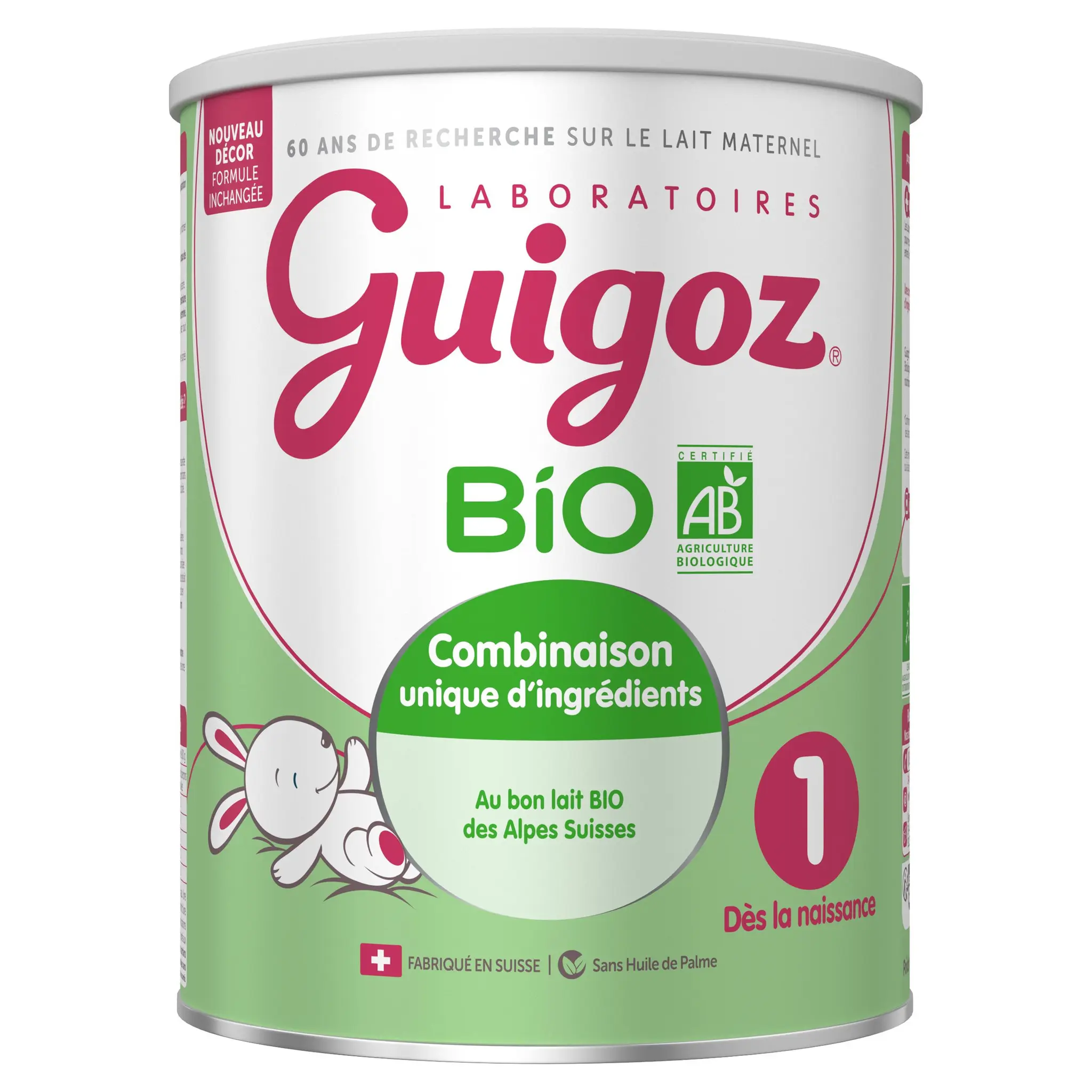 GUIGOZ Lait 1er âge en poudre bio dès la naissance