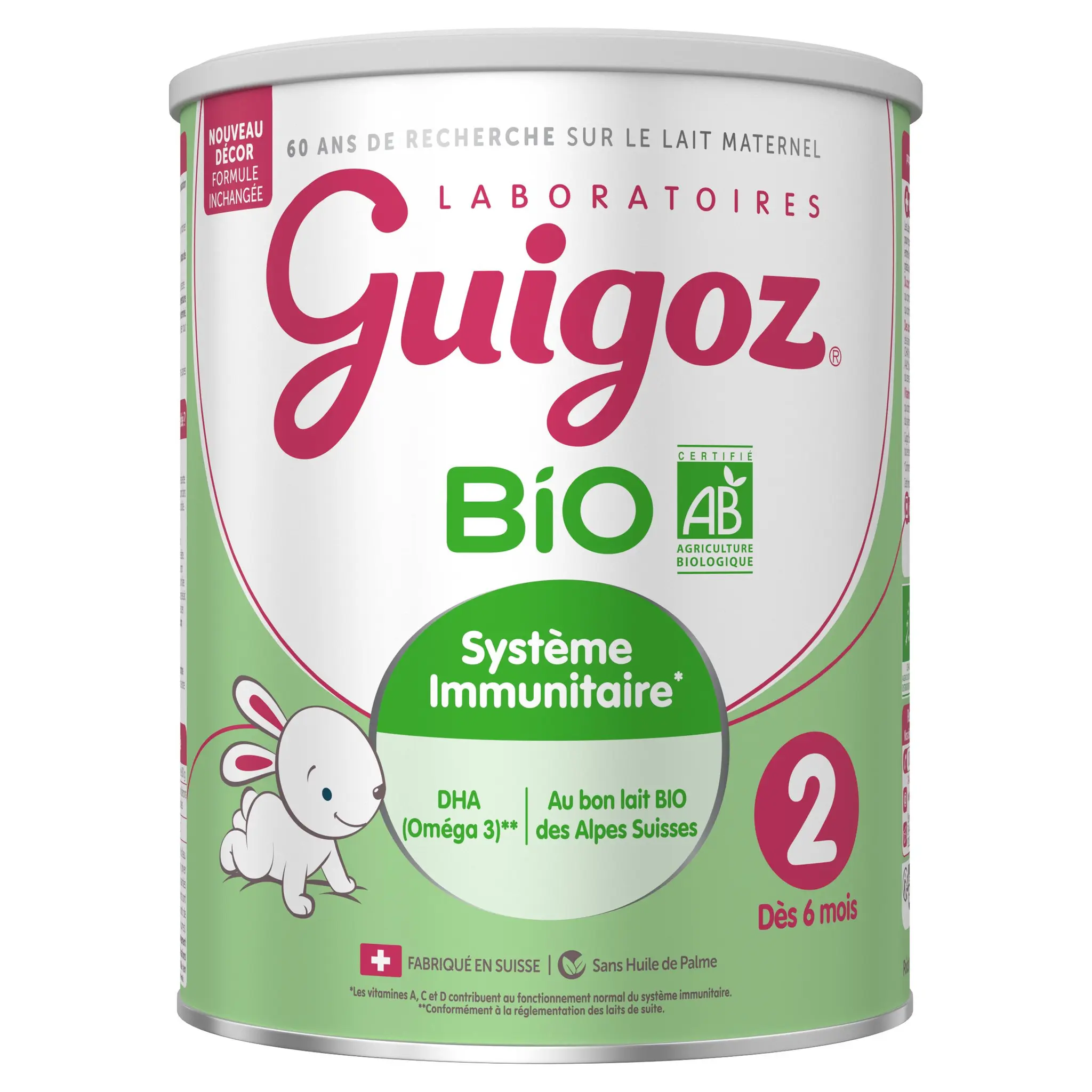 GUIGOZ Lait 2ème âge en poudre bio dès 6 mois