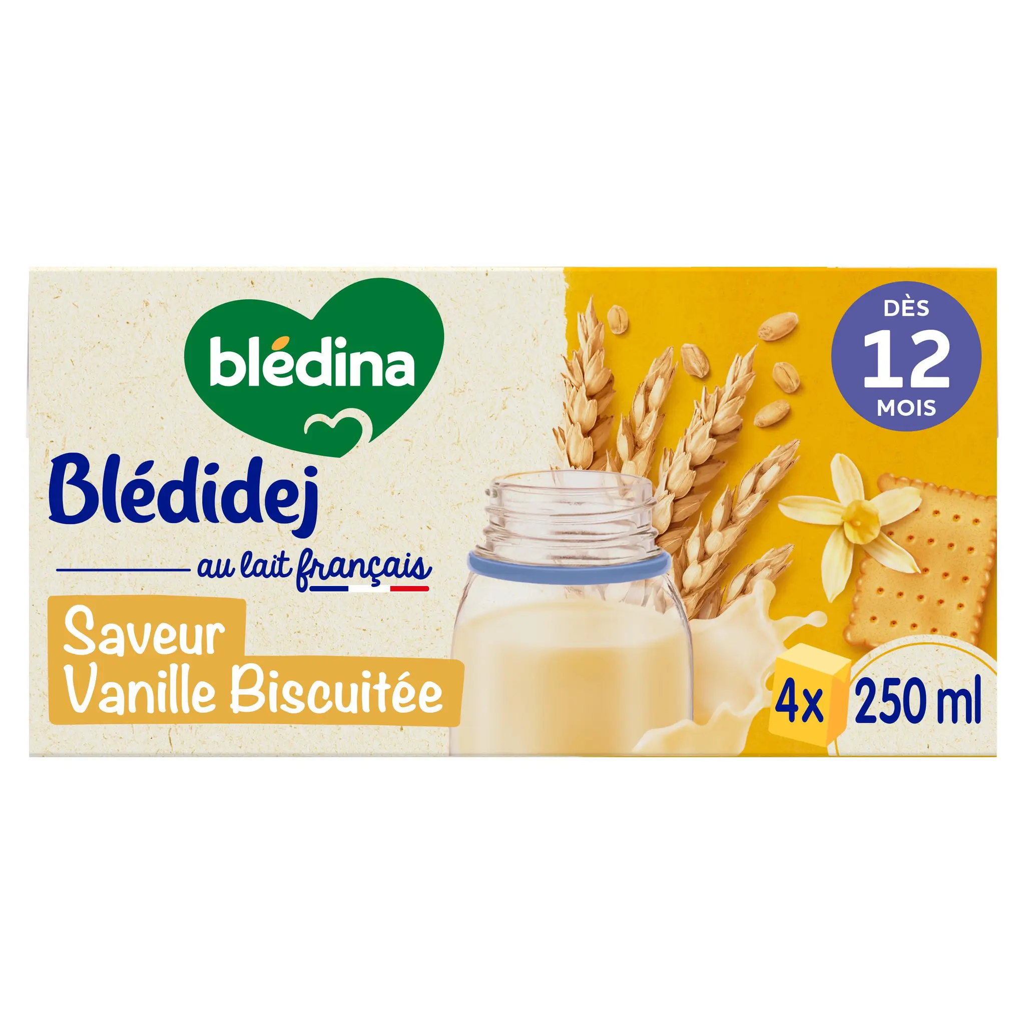BLEDIDEJ Céréales lactées biscuité vanille dès 12 mois