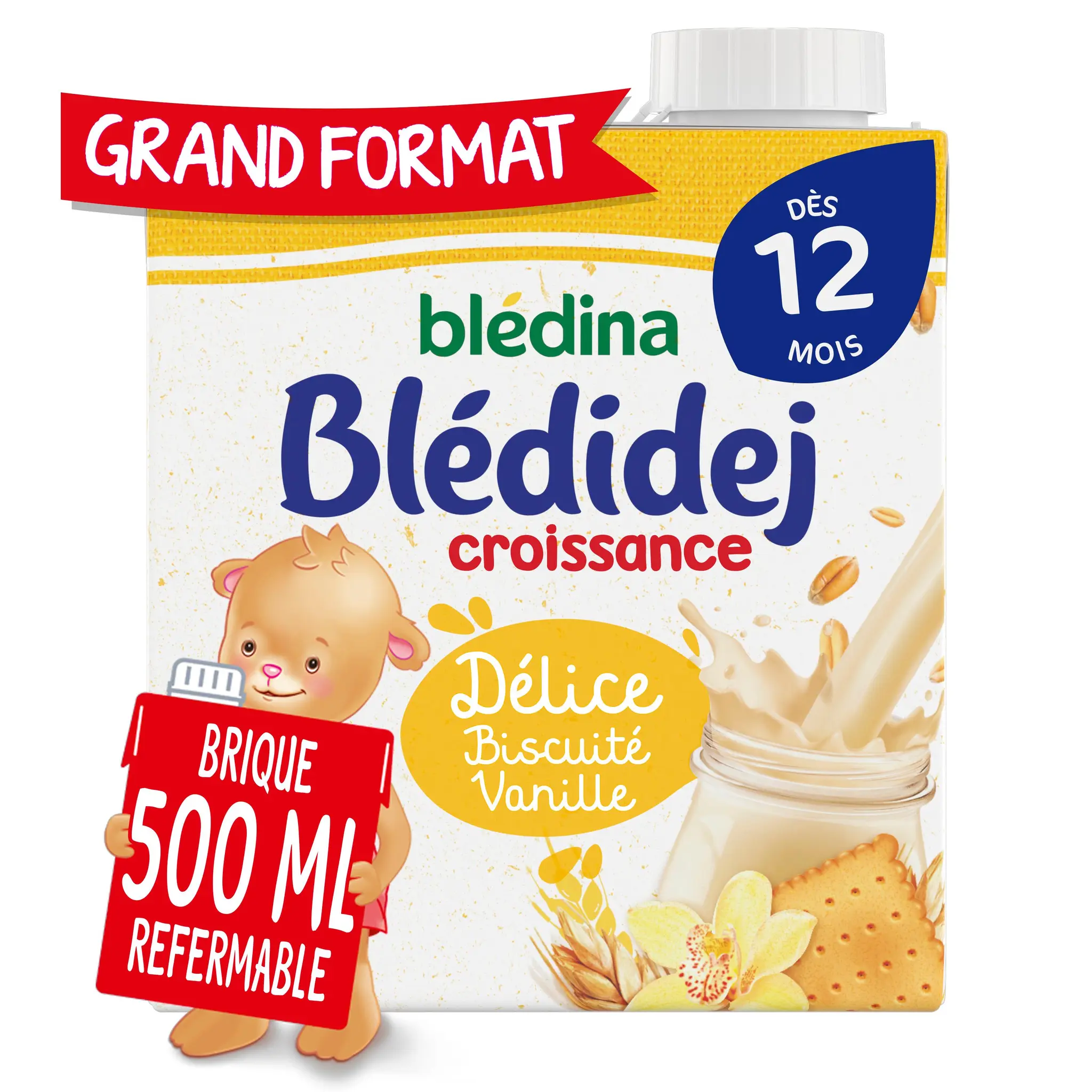 BLEDIDEJ Céréales lactées biscuité vanille dès 12 mois