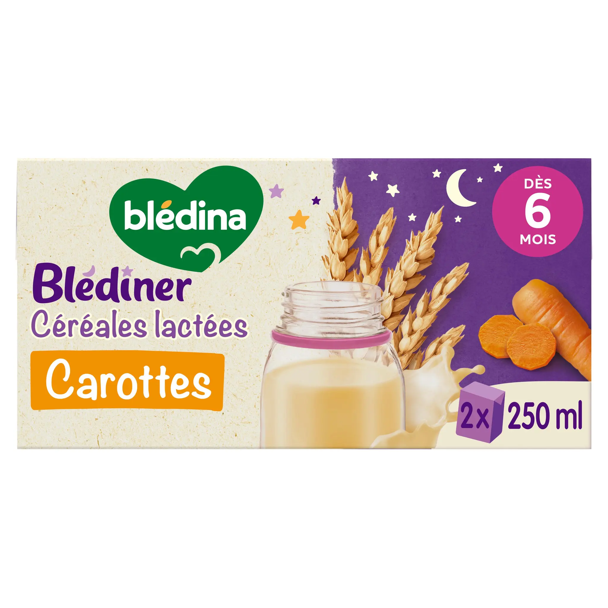 BLEDINER Céréales lactées carottes dès 6 mois