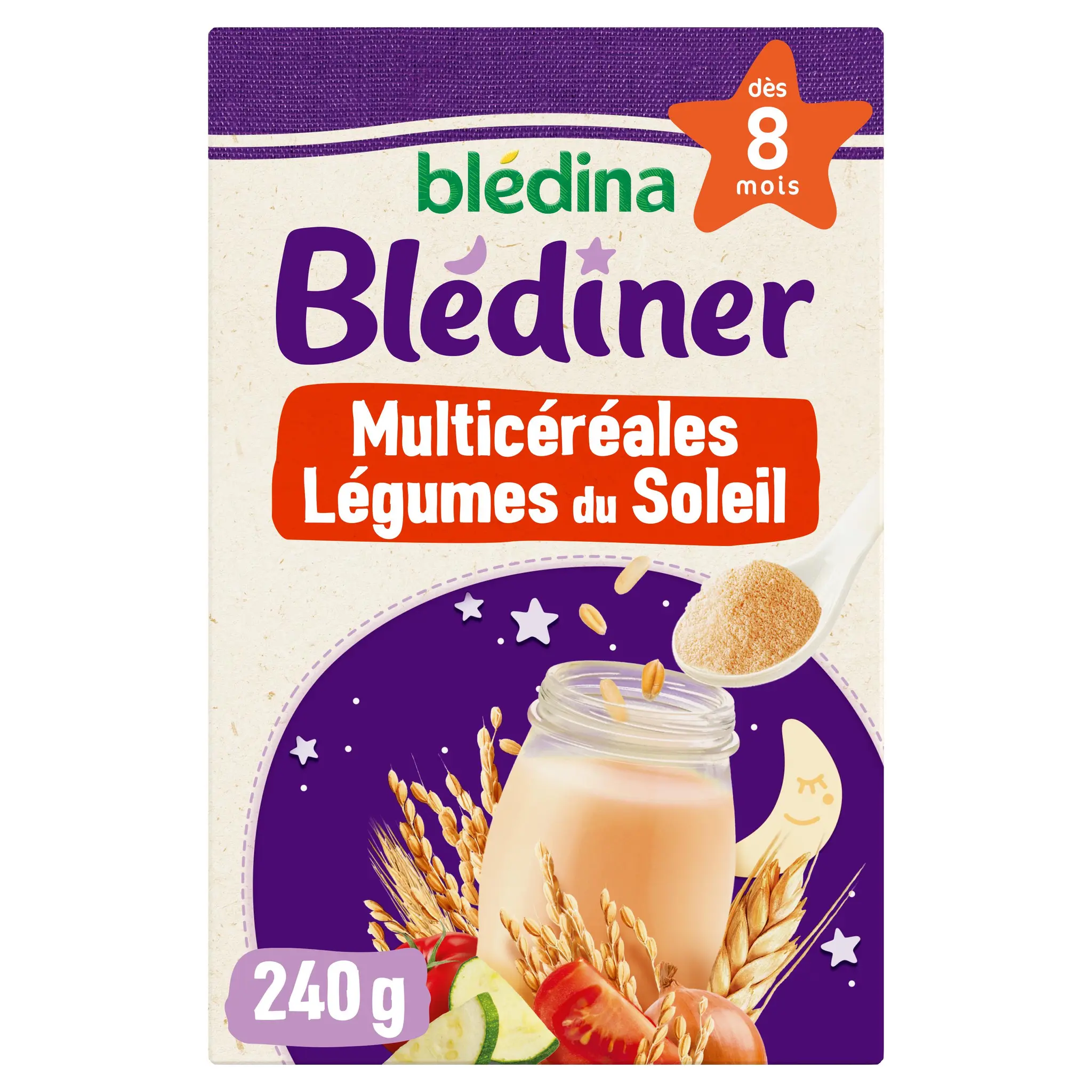 BLEDINER Céréales en poudre légumes du soleil dès 8 mois