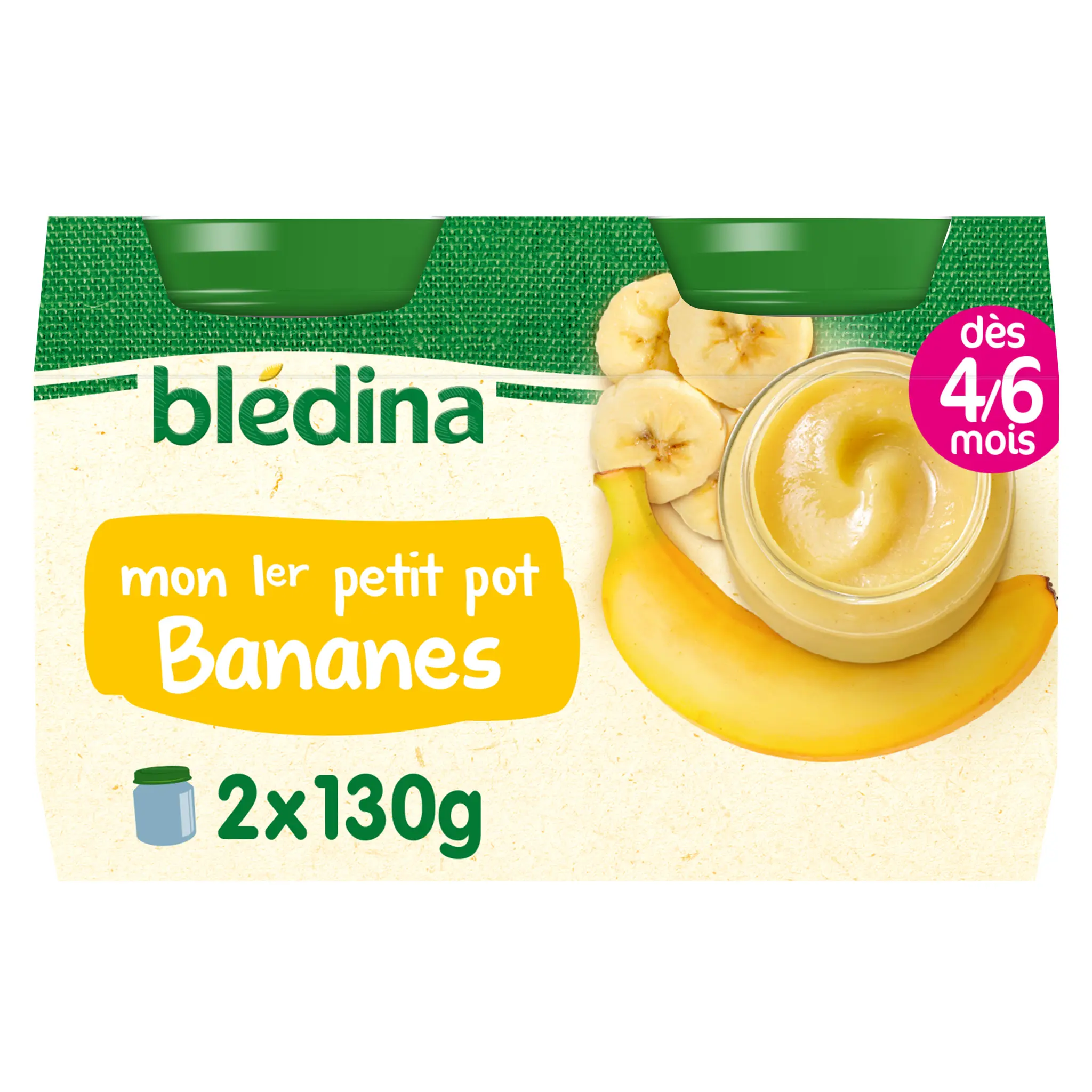BLEDINA Mon 1er petit pot dessert bananes dès 4 mois