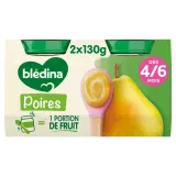BLEDINA Petit pot dessert poires dès 4 à 6 mois
