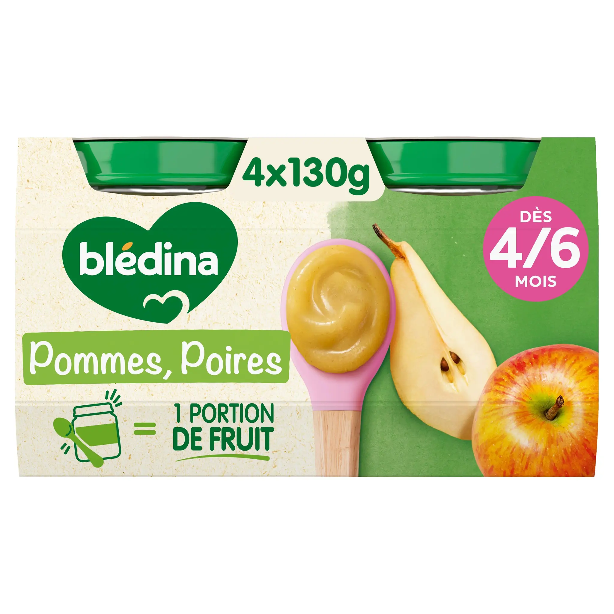 BLEDINA Petit pot pommes poires dès 4/6 mois