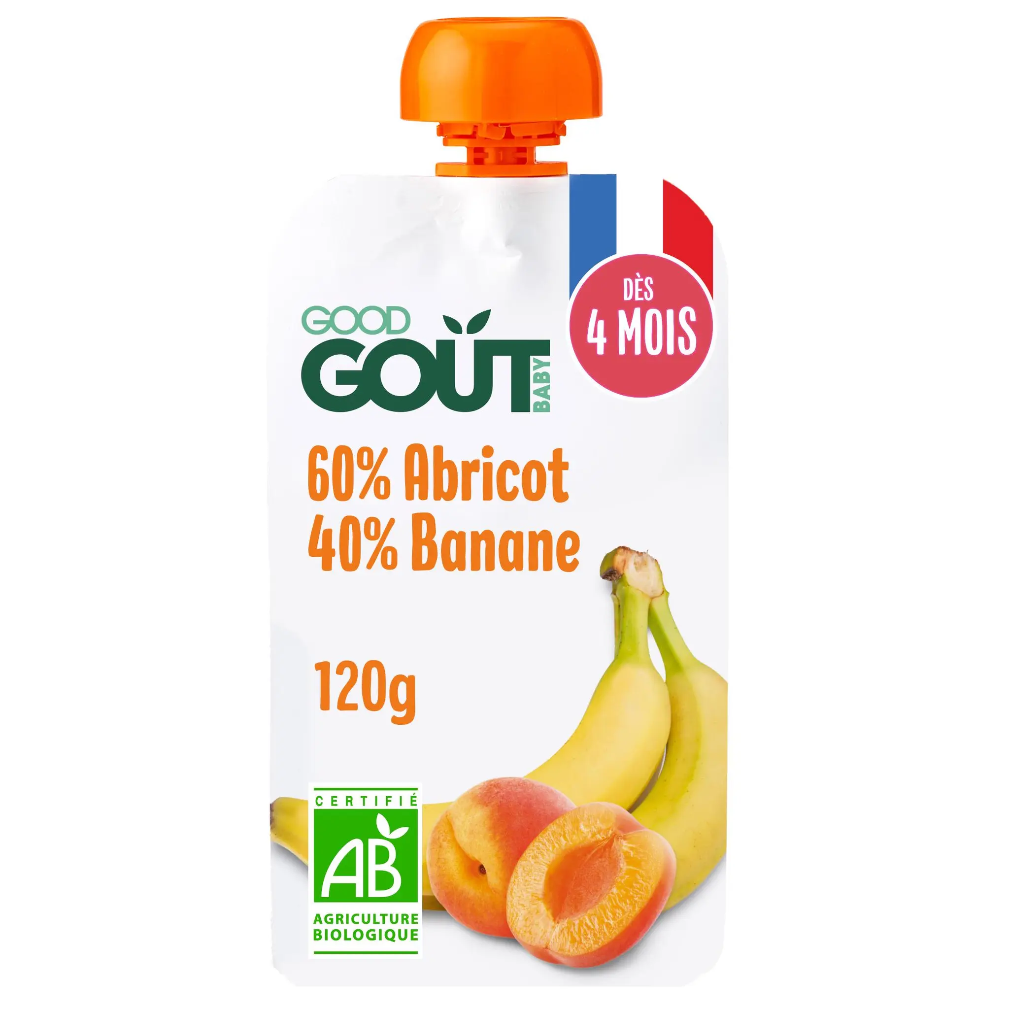 GOOD GOUT Gourde banane abricot bio dès 4 mois