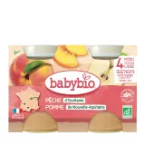 BABYBIO Petit pot dessert pomme pêche bio dès 4 mois