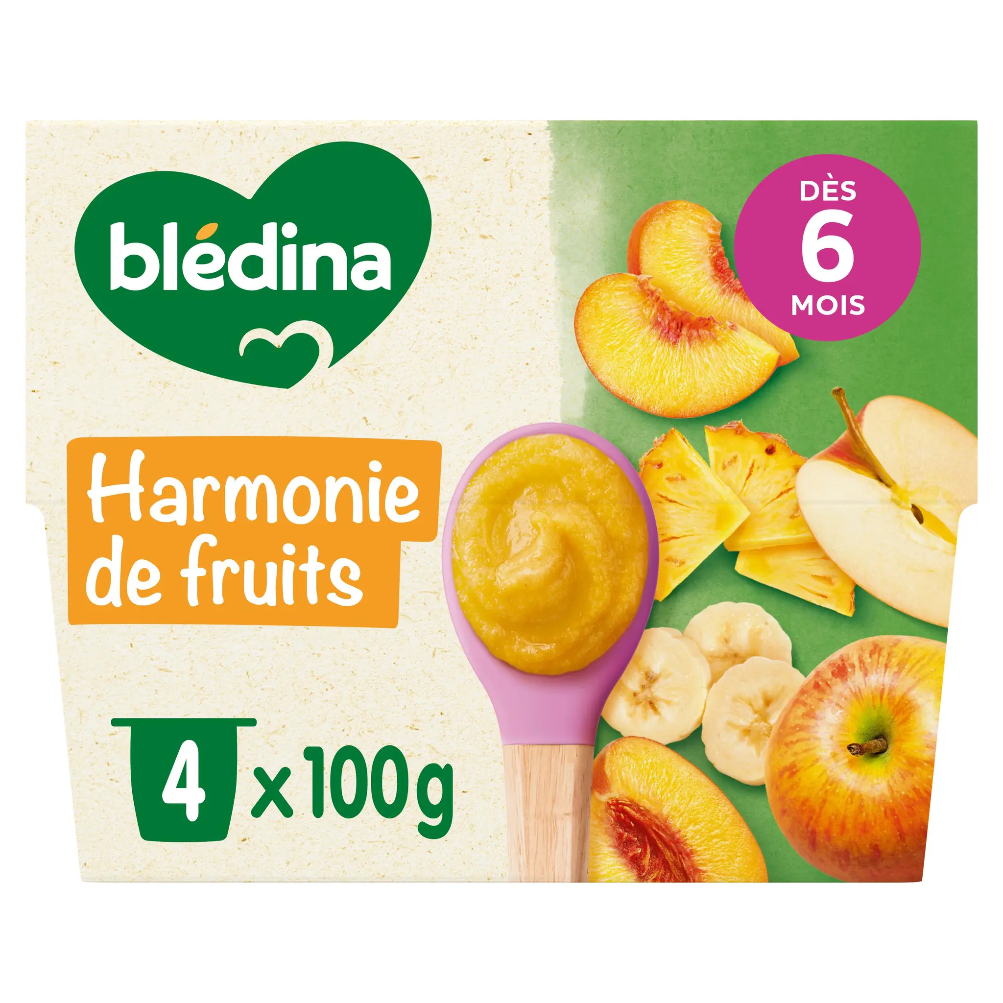 BLEDINA Petit pot dessert harmonie de fruits dès 6 mois