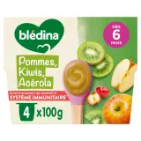 BLEDINA Petit pot dessert pomme kiwi acérola dès 6 mois