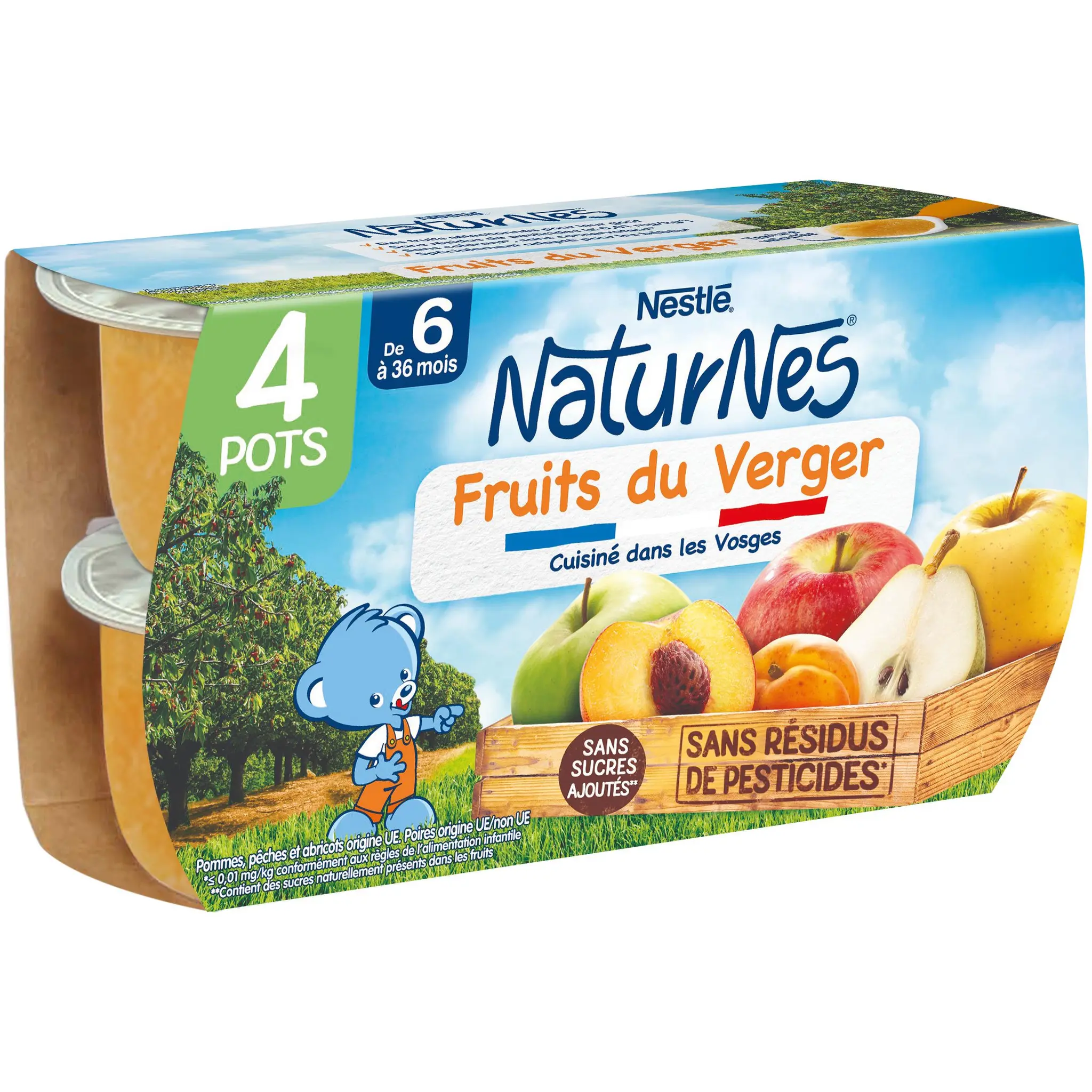 NESTLE Naturnes petit pot dessert aux fruits du verger dès 6 mois